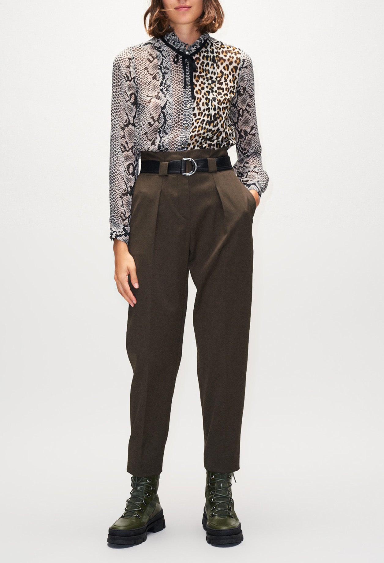 Chemise imprimée léopard Faume - seconde main