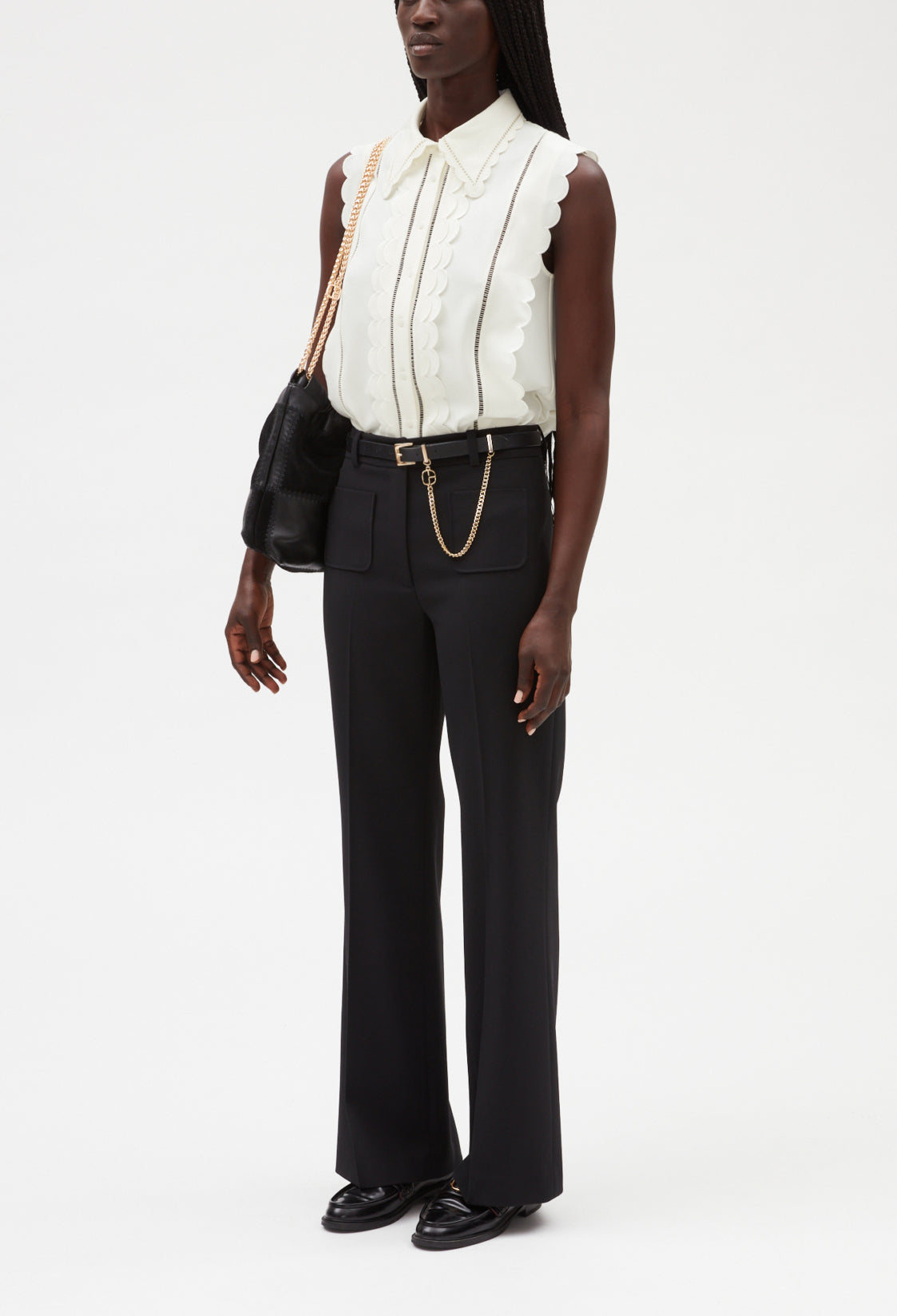 Chemise festonnée sans manches Faume - seconde main