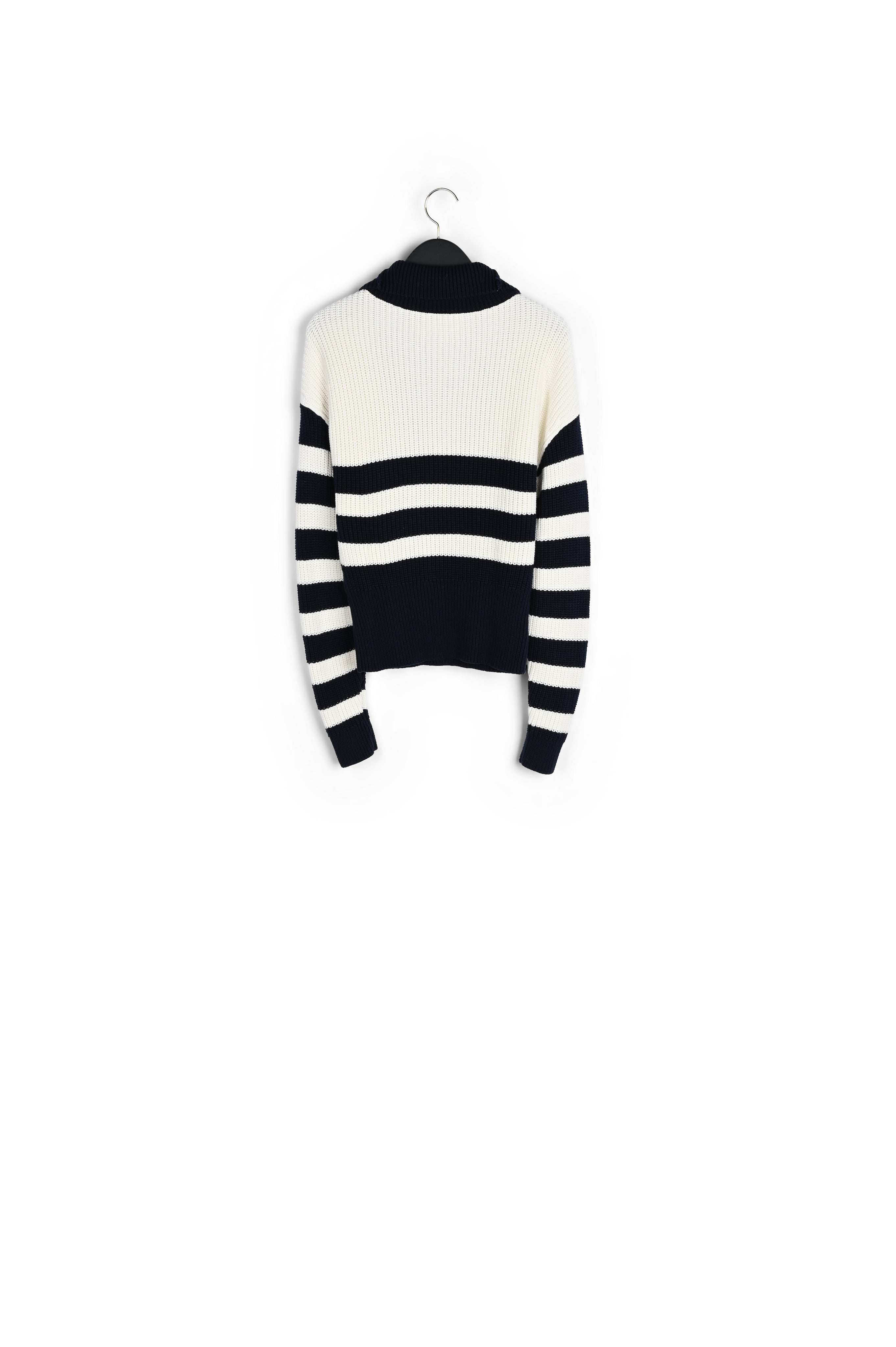 Pull rayé col montant zippé Faume - seconde main