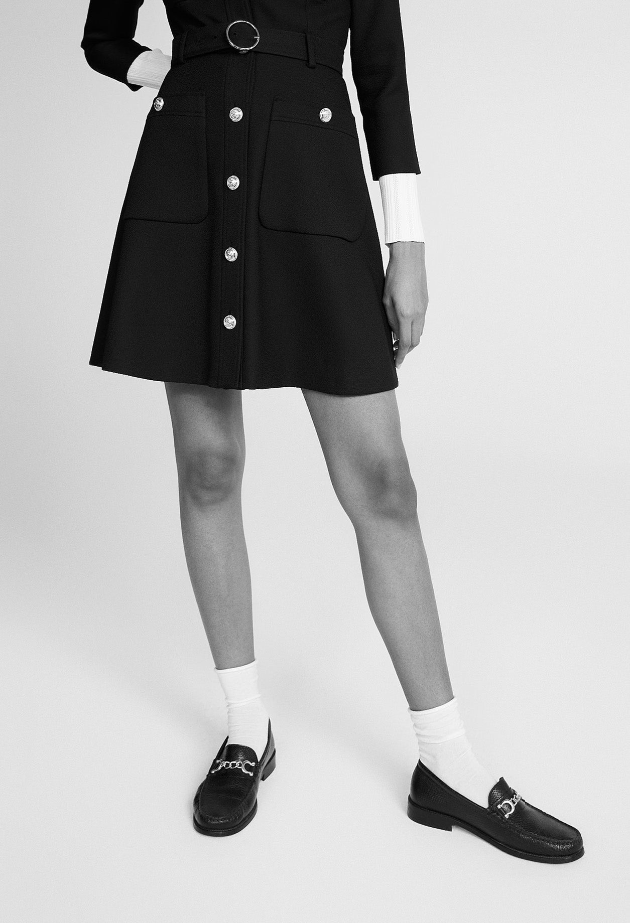 Robe noire à boutons Faume - seconde main