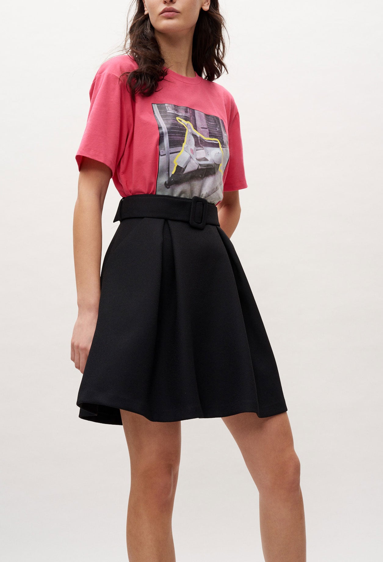 Jup noir avc ceinture Faume - seconde main