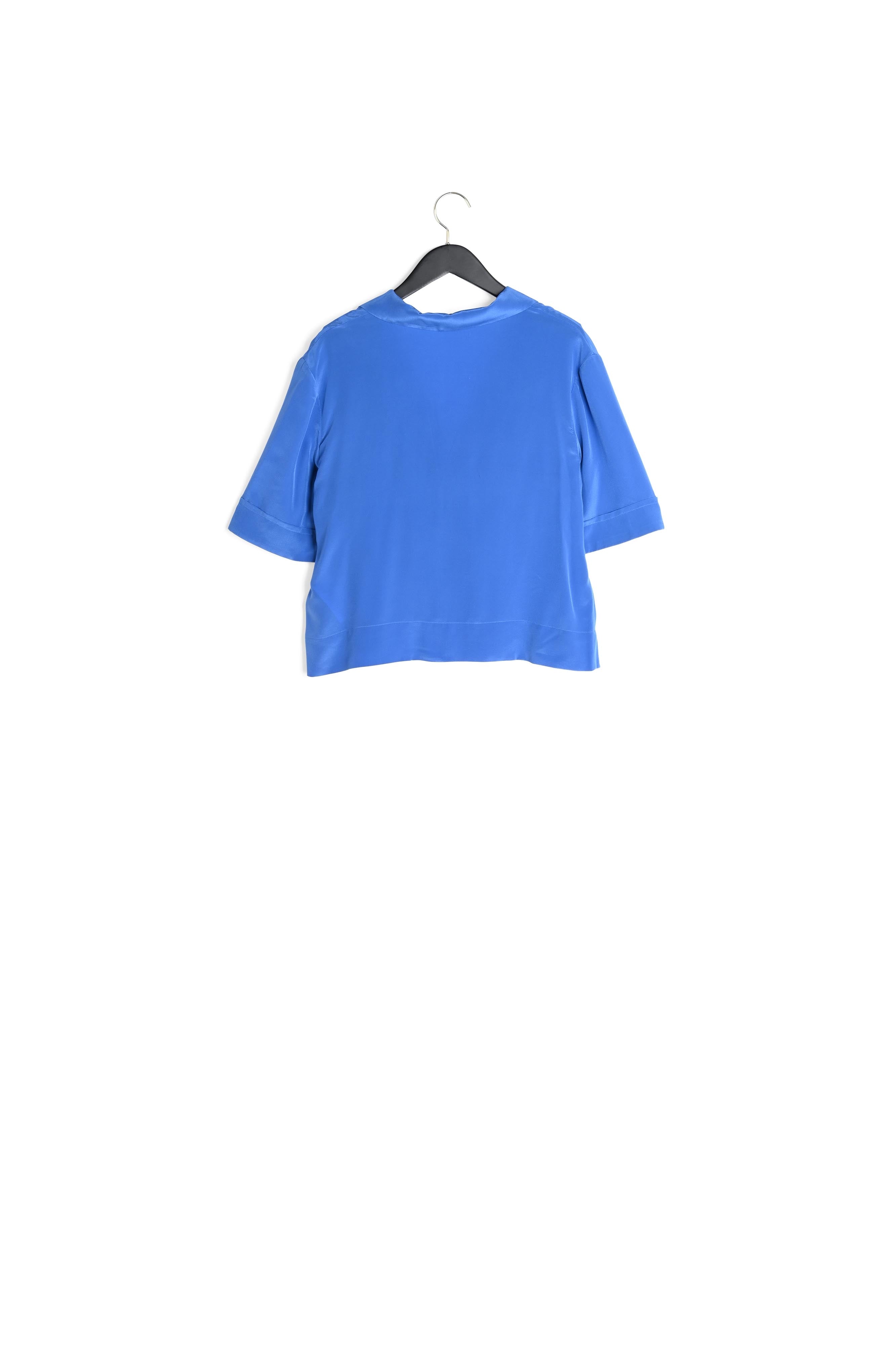 Chemise soie bleue Faume - seconde main