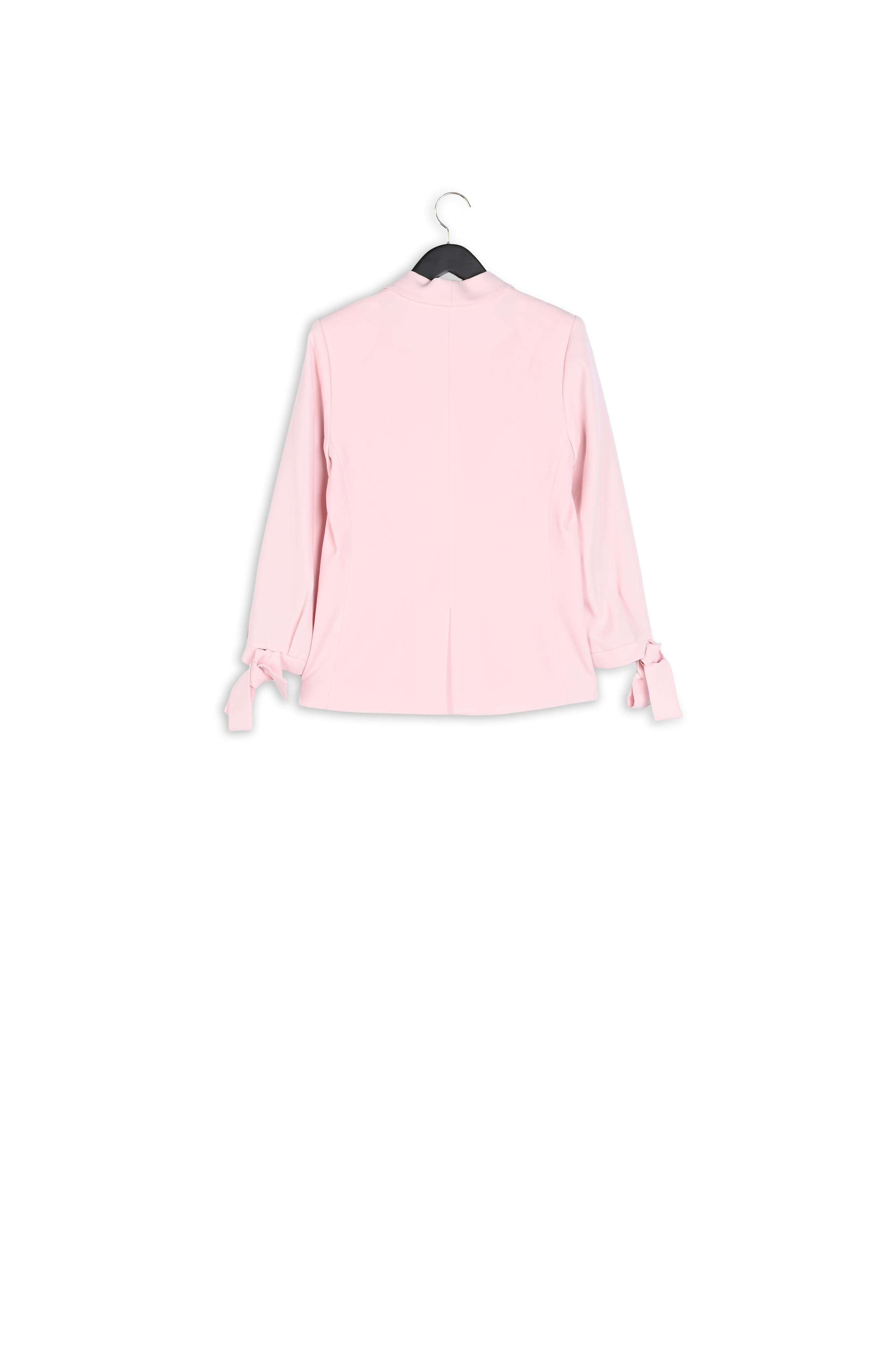 Veste tailleur rose pâle détails nœuds Faume - seconde main