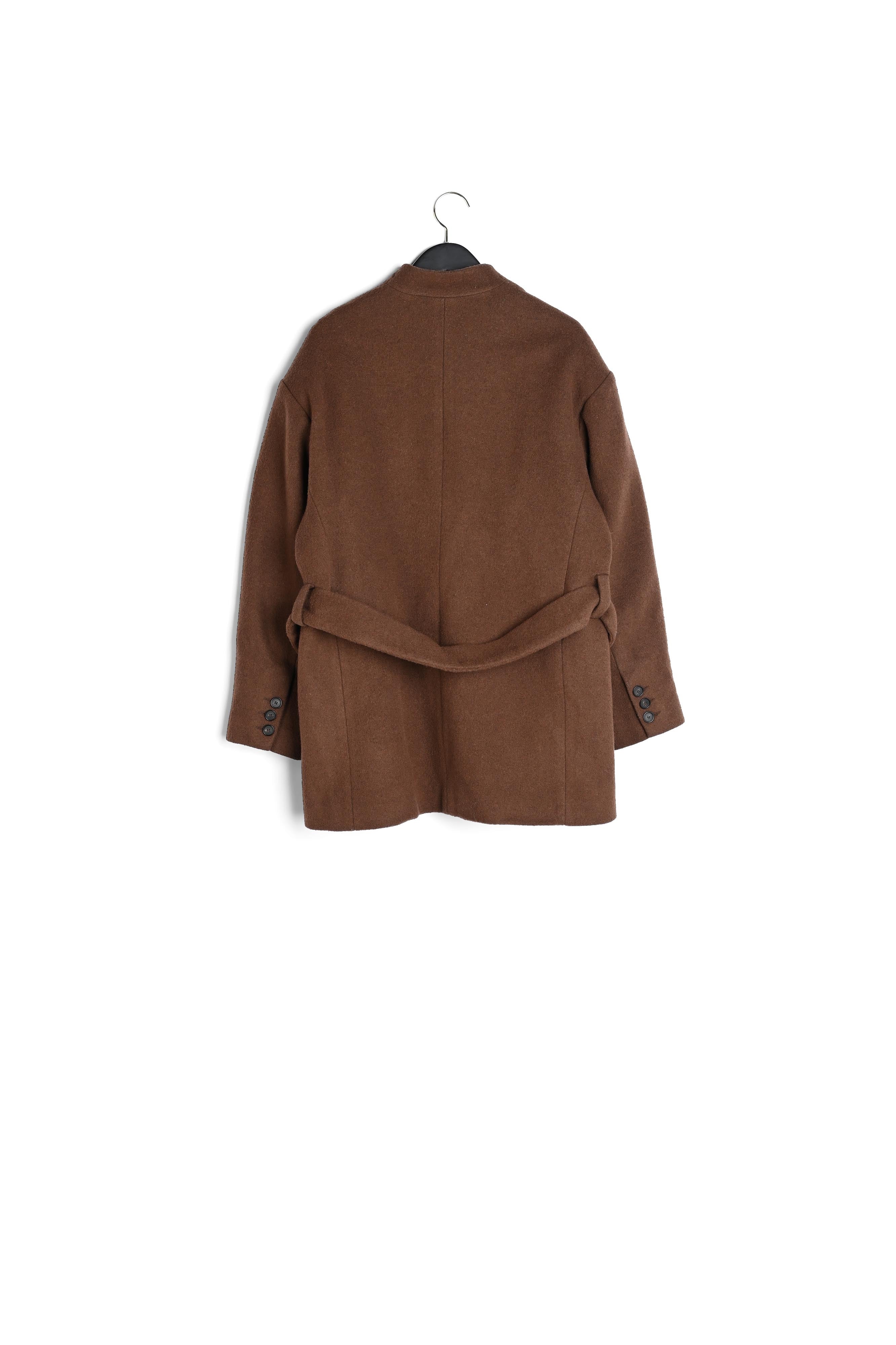 Veste en laine ceinturée Faume - seconde main