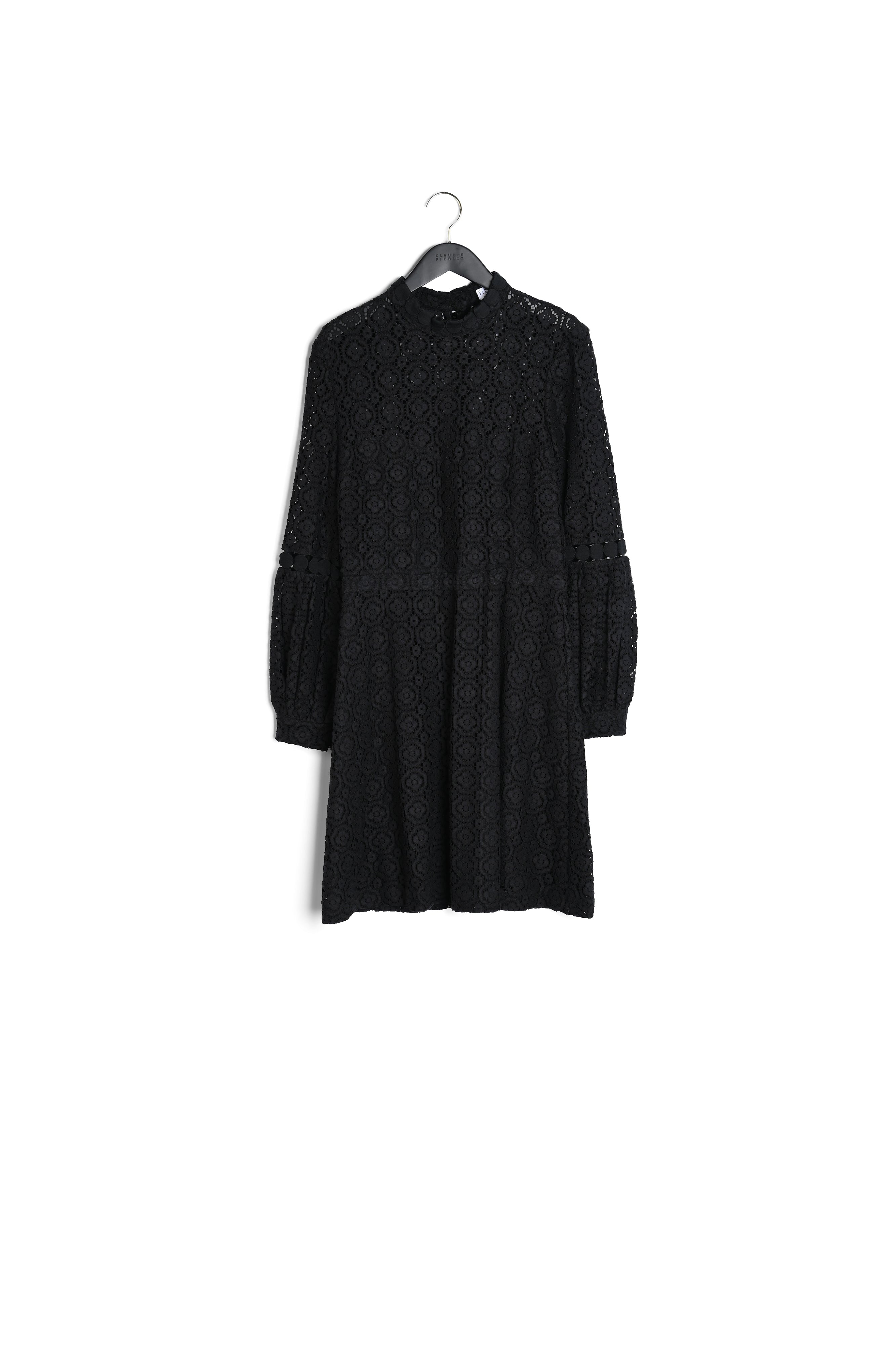 Robe cintrée en dentelle col montant Faume - seconde main