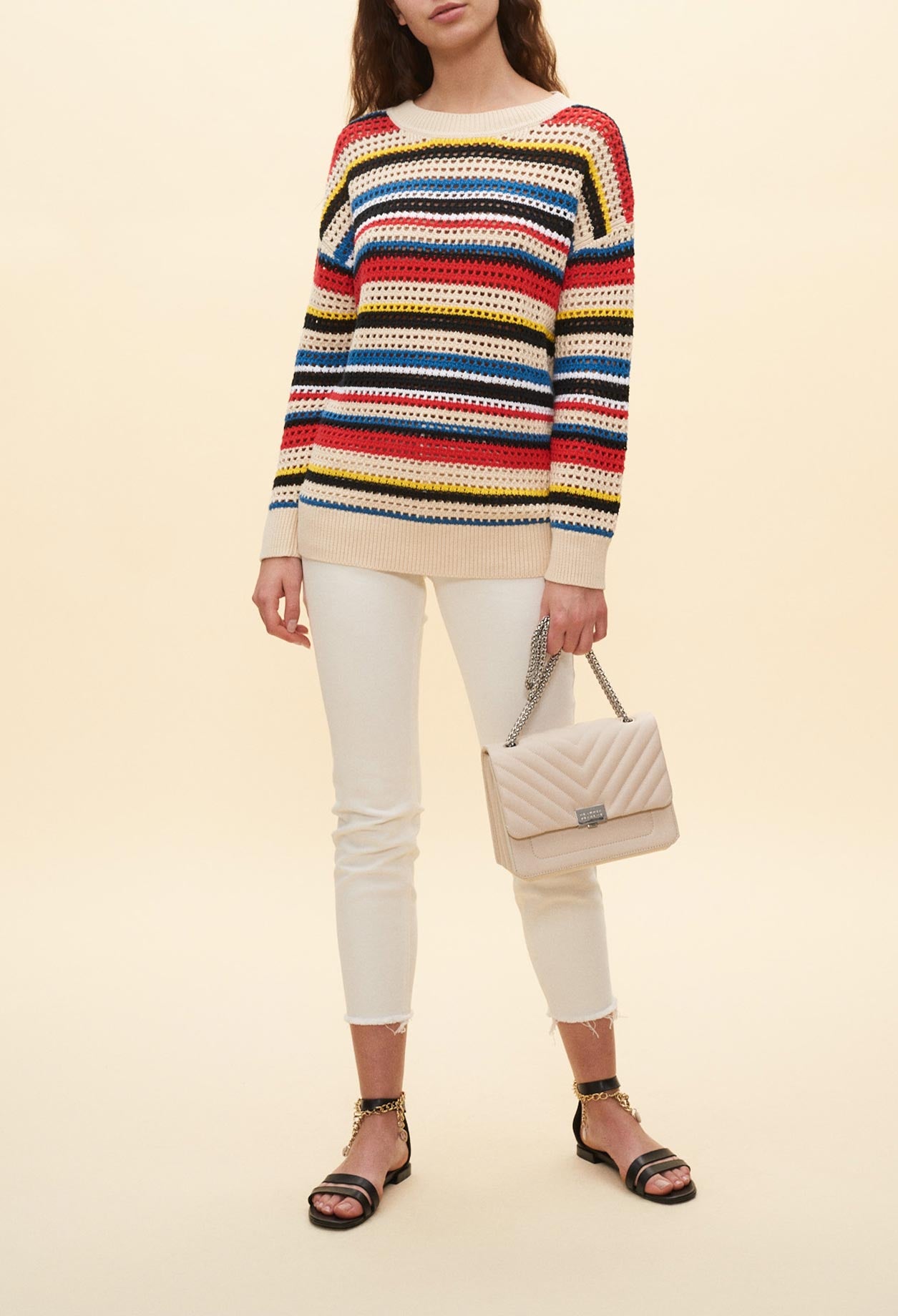 Pull rayé ajouré Faume - seconde main