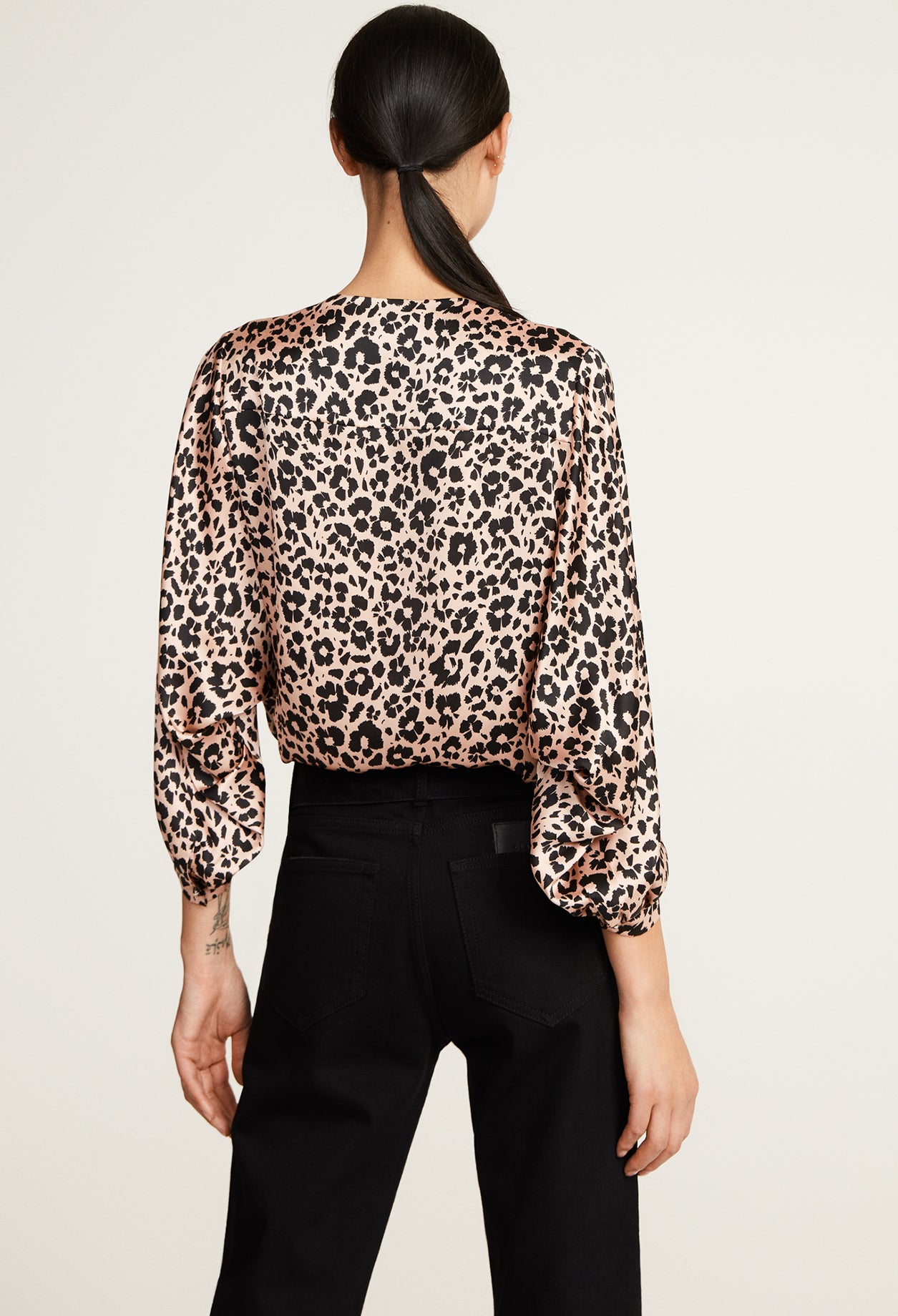 Blouse évasée léopard Faume - seconde main