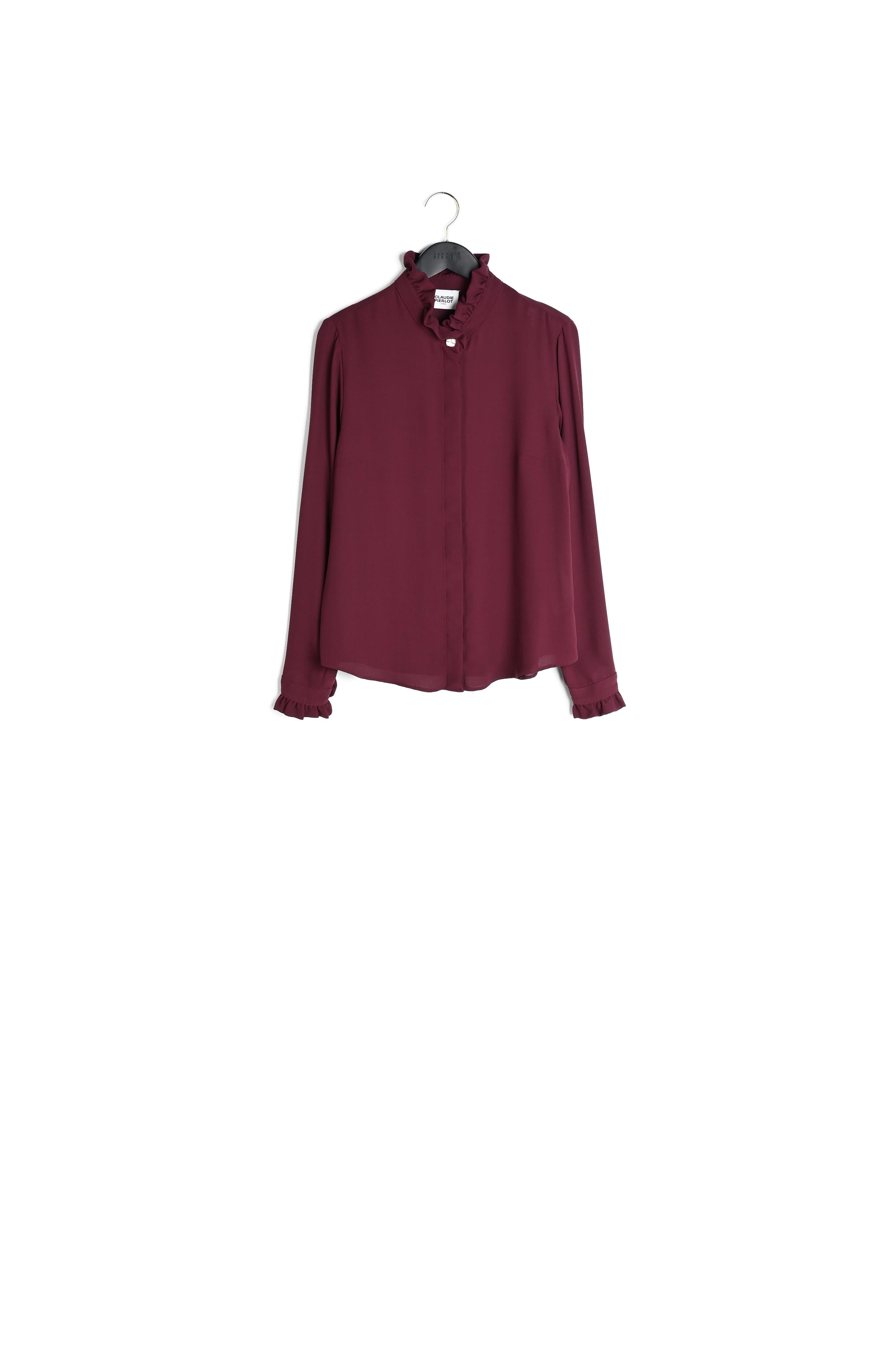 Chemise bordeaux iconique à col Faume - seconde main