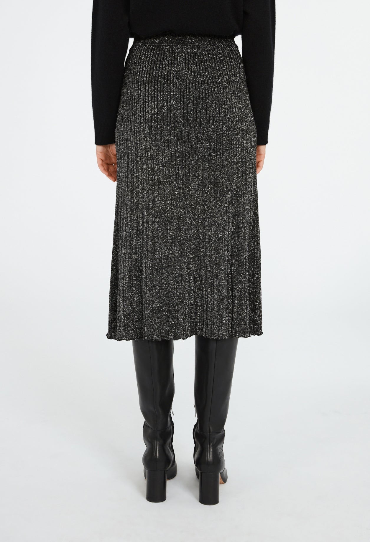 Jupe argent maille métallisée Faume - seconde main