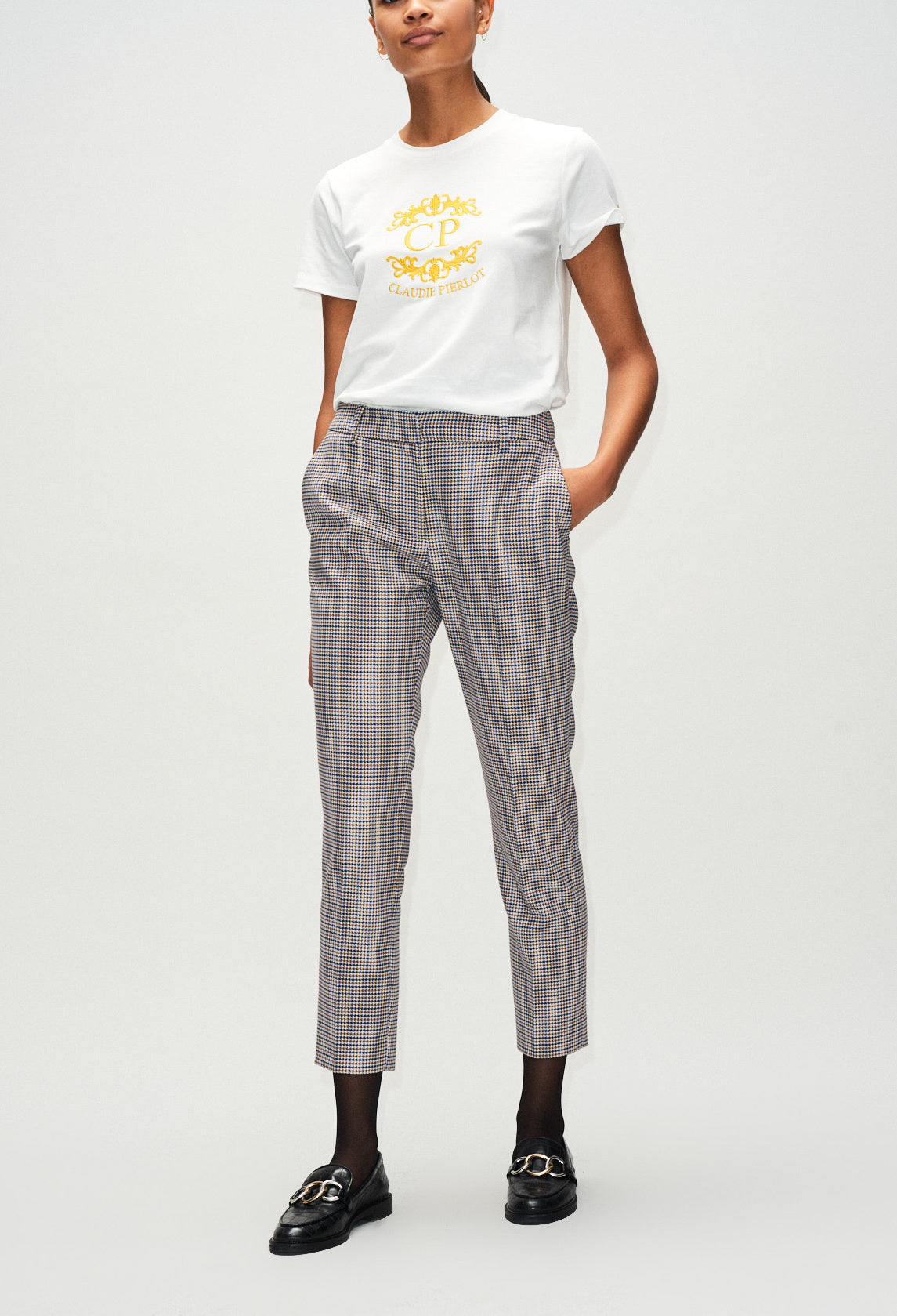 Pantalon tailleur à carreaux Faume - seconde main