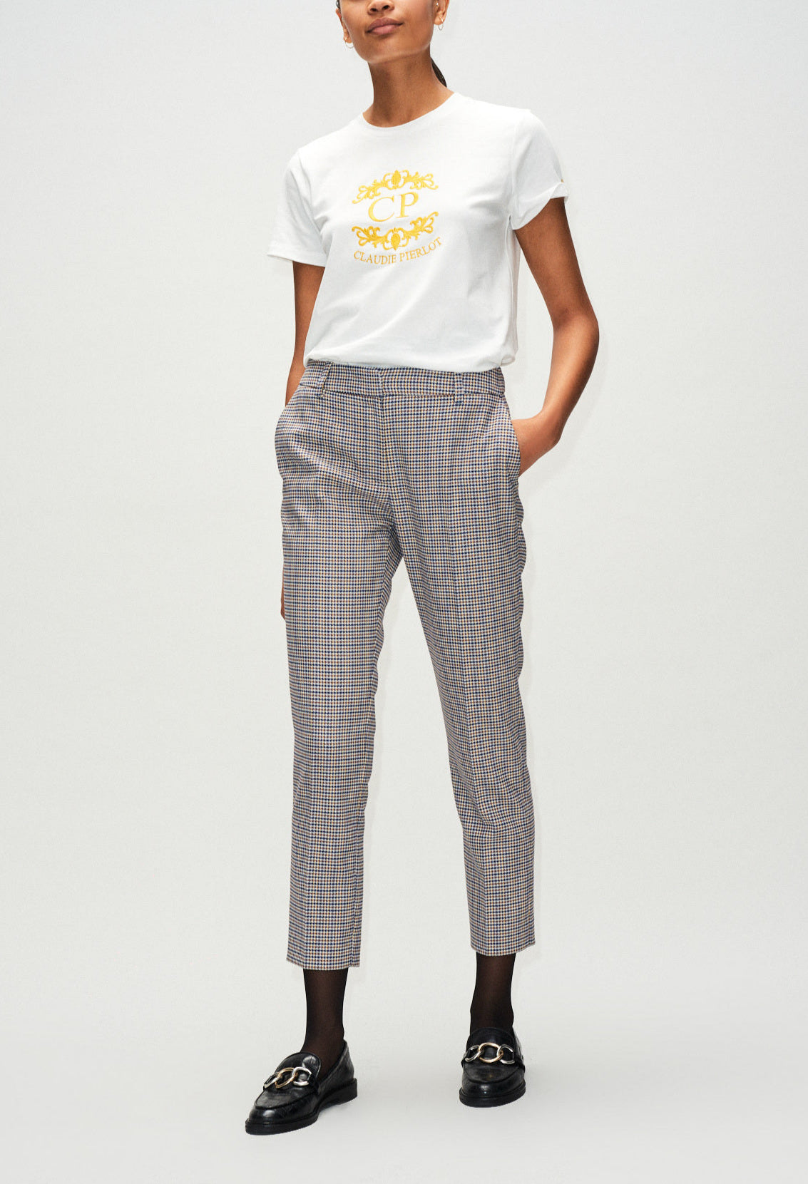 Pantalon tailleur à carreaux Faume - seconde main