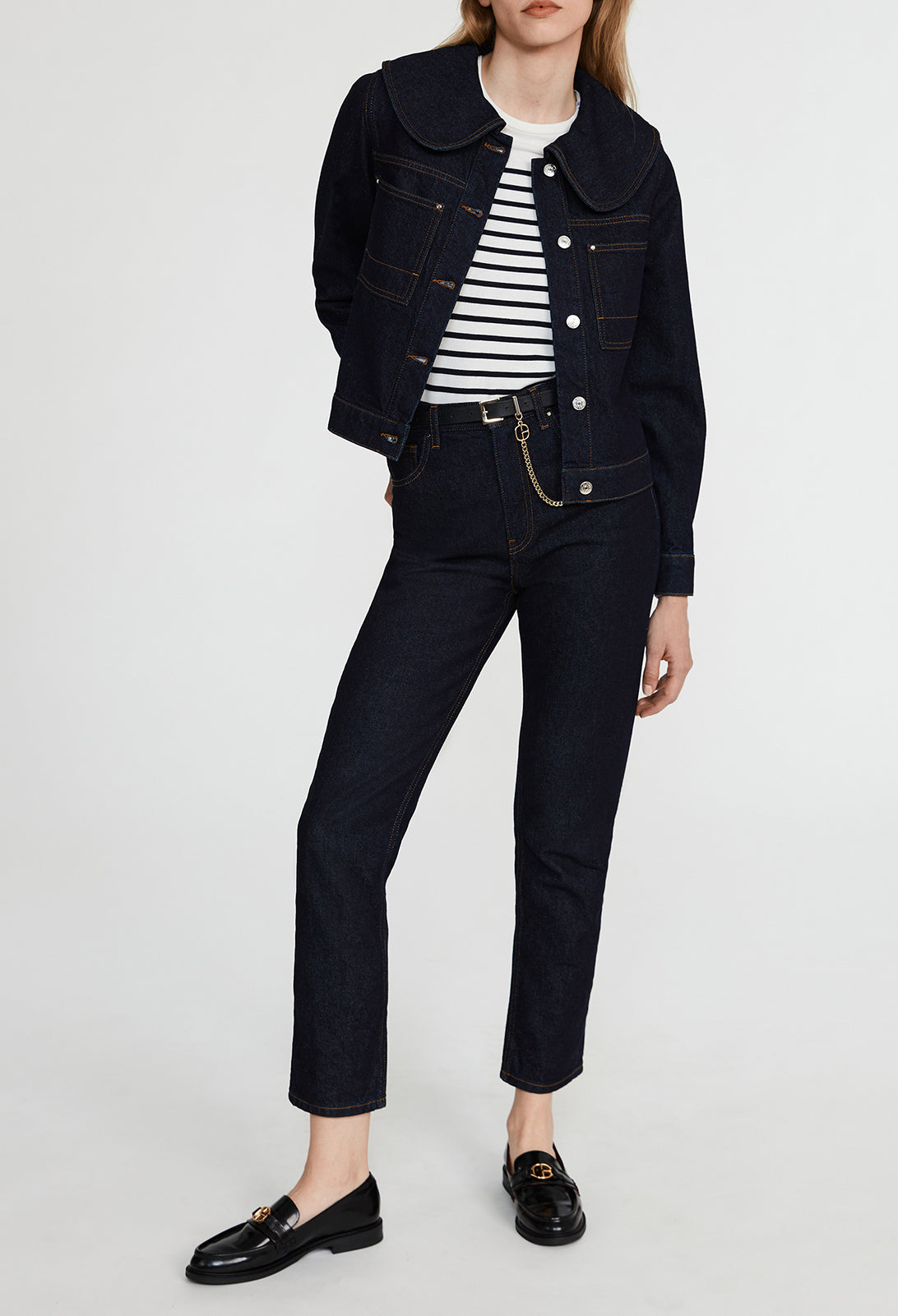 Jean denim brut coupe droite Faume - seconde main