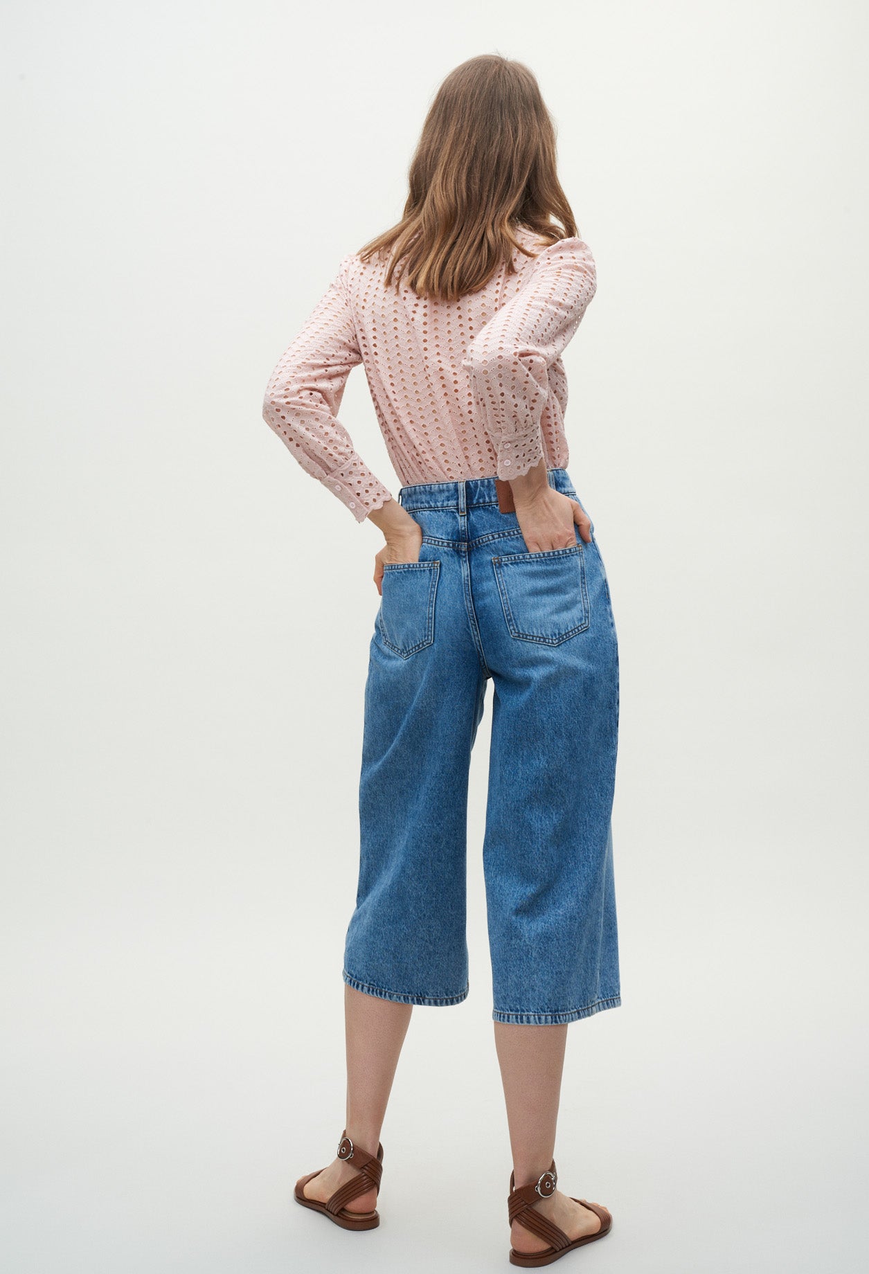 Chemise à broderies anglaises Faume - seconde main