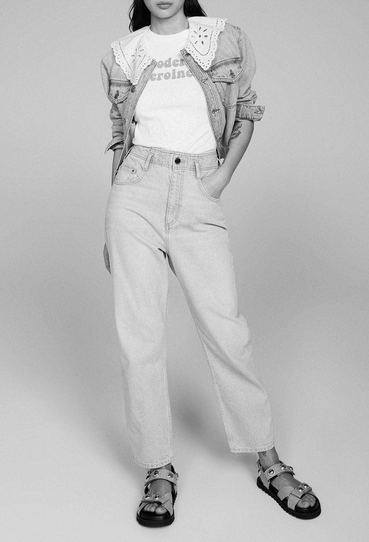 T-shirt sérigraphié en coton biologique Faume - seconde main