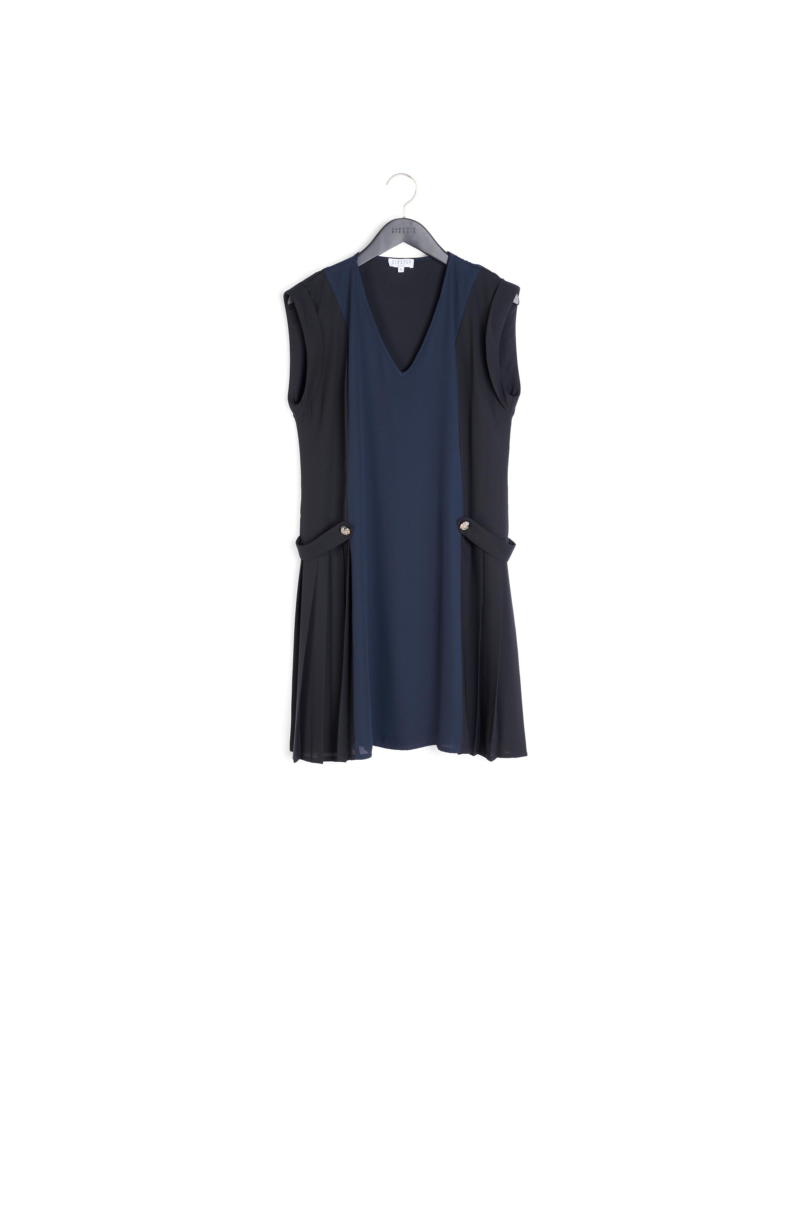 Robe plissée col V Faume - seconde main