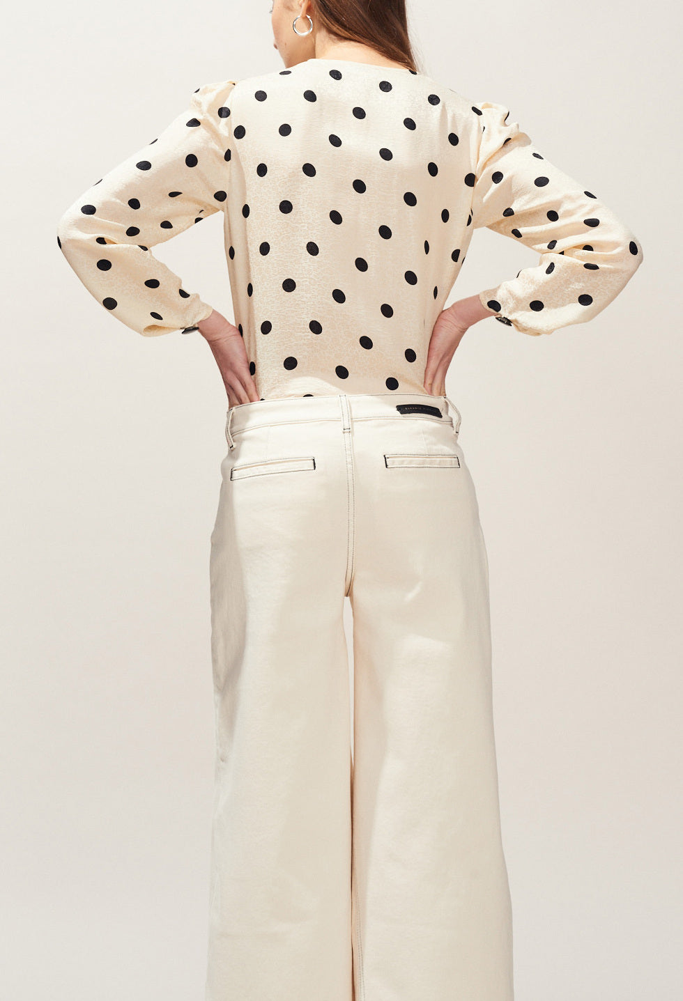 Top col V imprimé pois Faume - seconde main