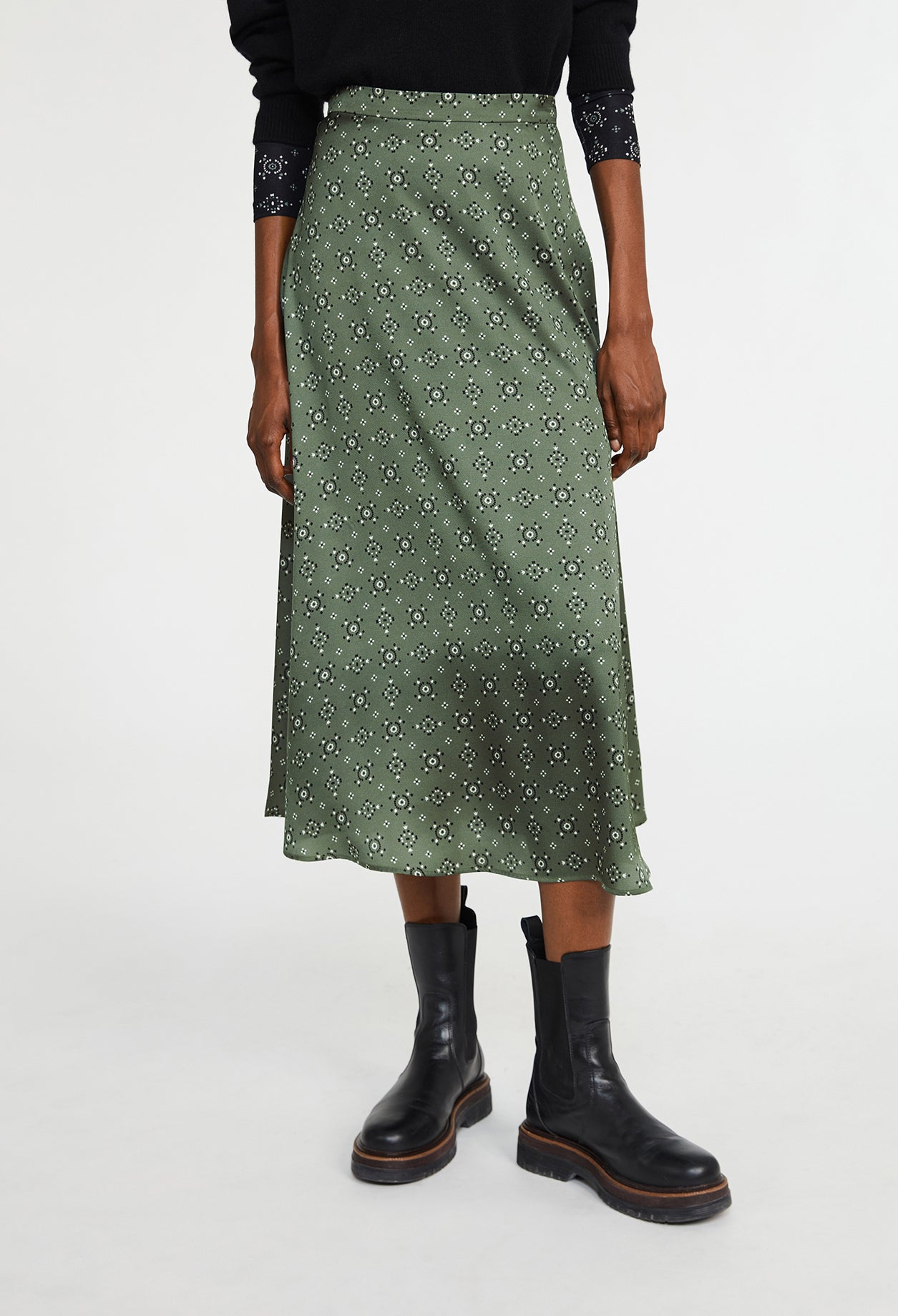 Jupe imprimée géométrique Faume - seconde main