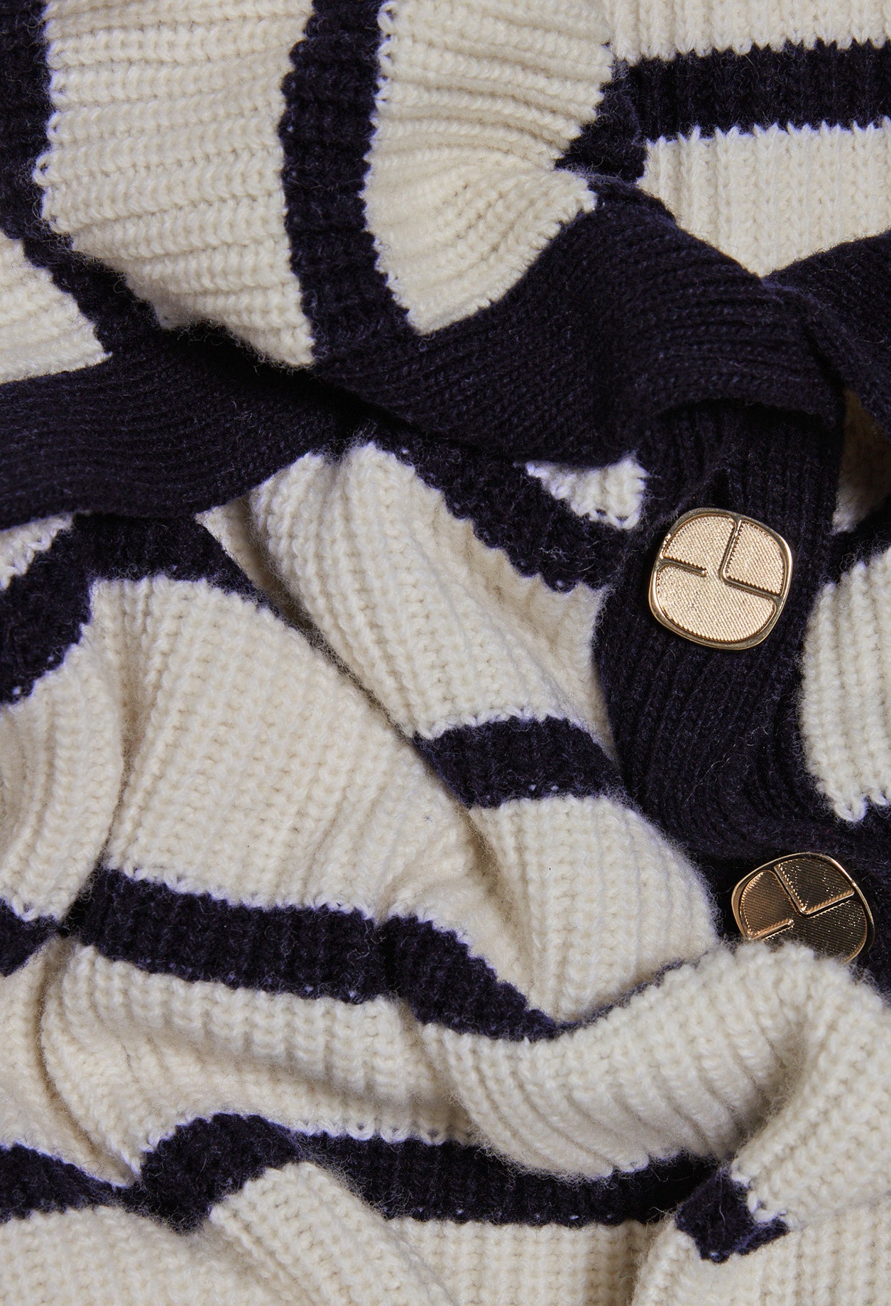 Pull bicolore à rayures laine Faume - seconde main