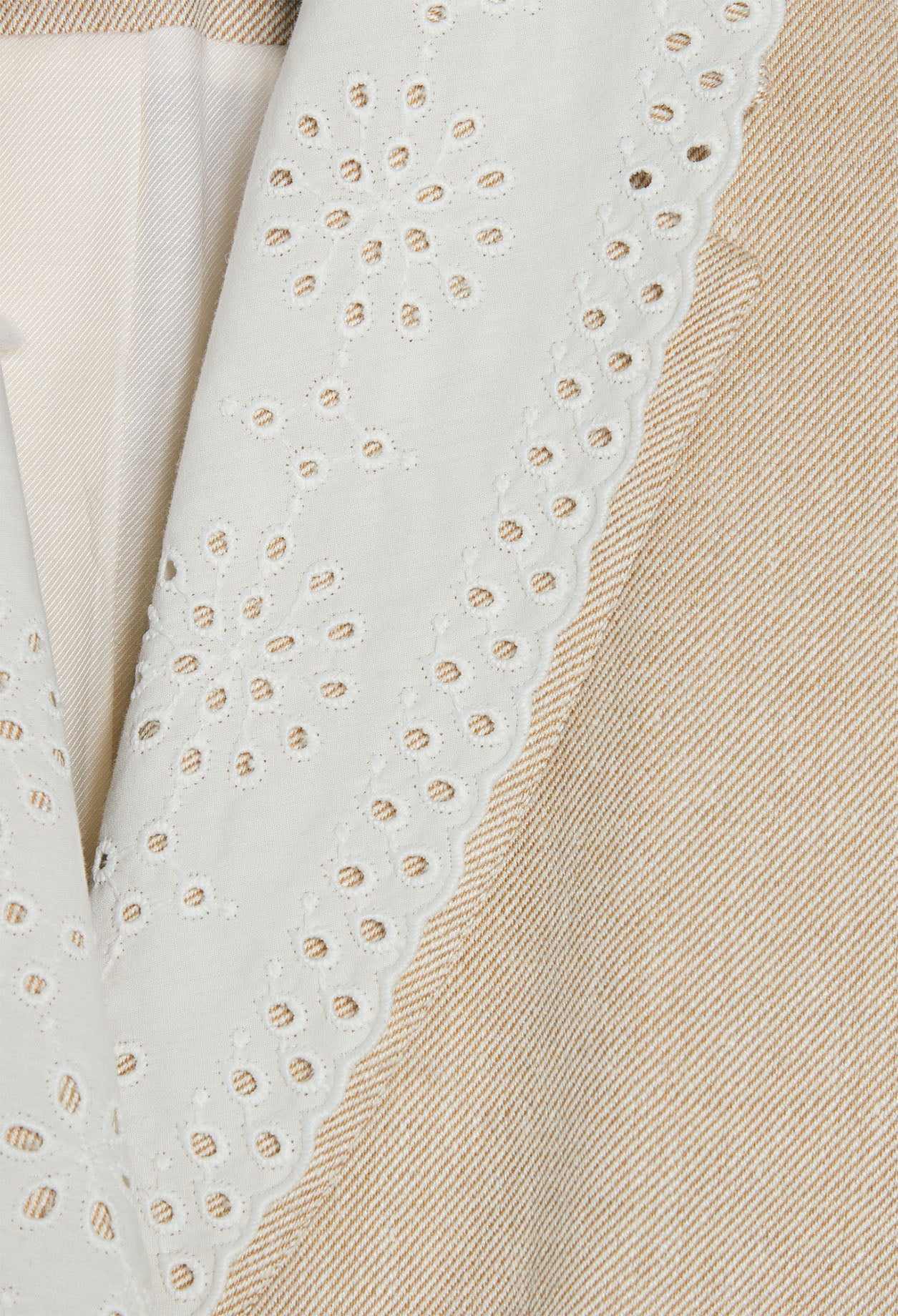 Veste beige tailleur à col Faume - seconde main