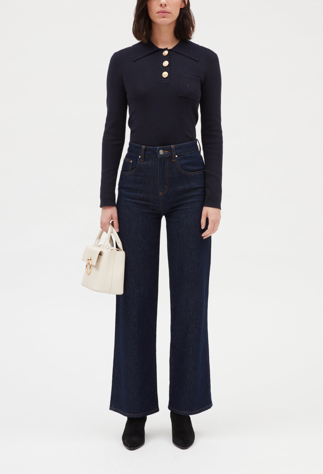 Pull à manchs longus marin Faume - seconde main