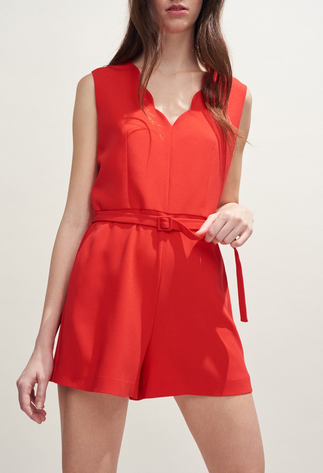 Combi-short à coquilles col V Faume - seconde main