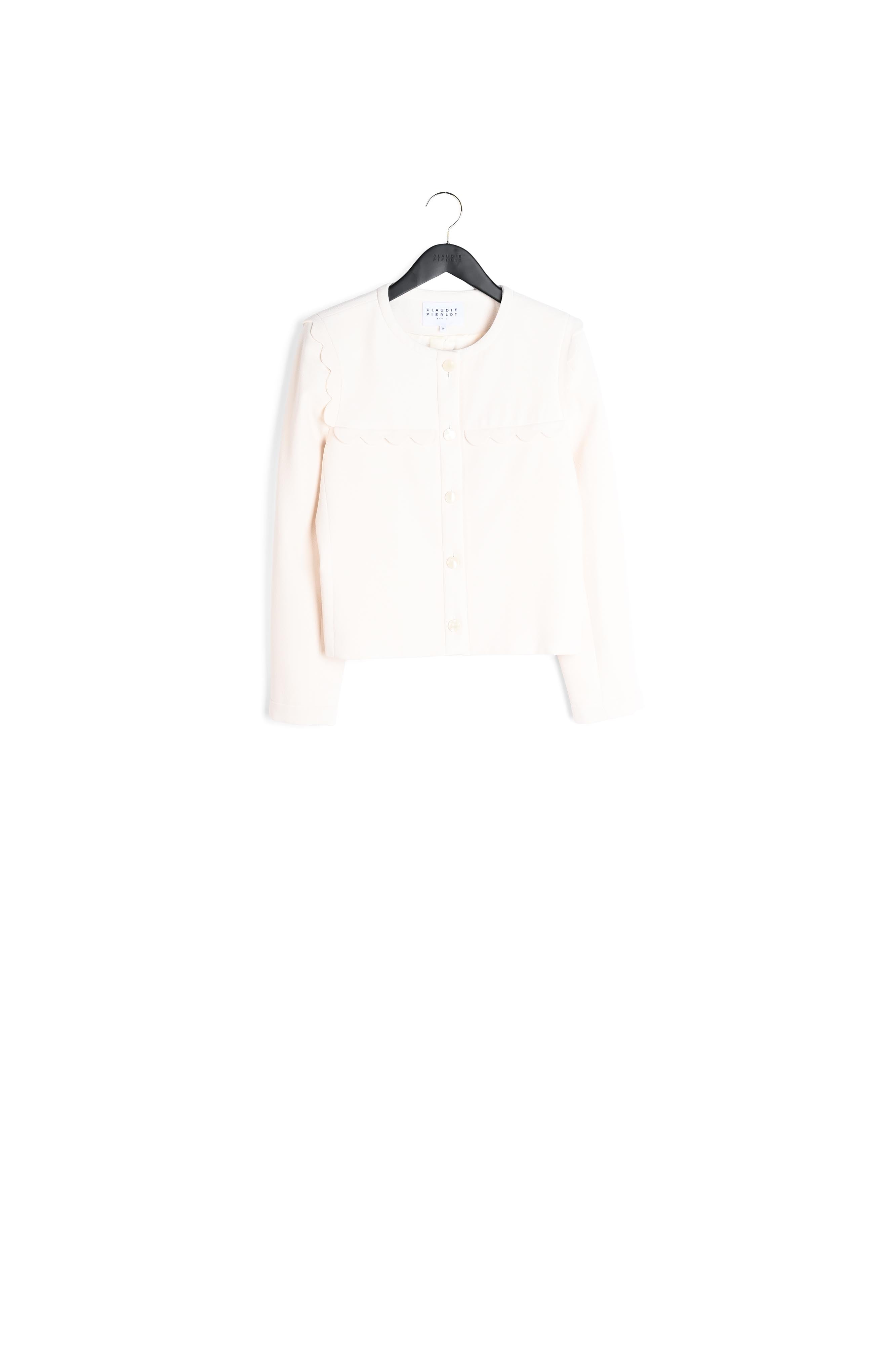 Veste courte écru détail de coquilles Faume - seconde main