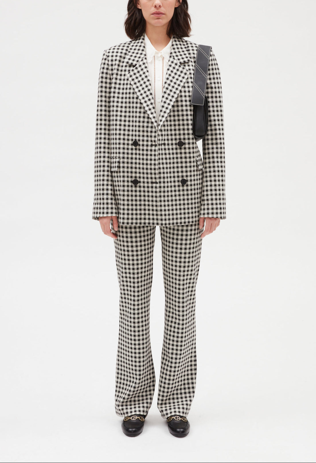 Veste tailleur vichy bicolore Faume - seconde main