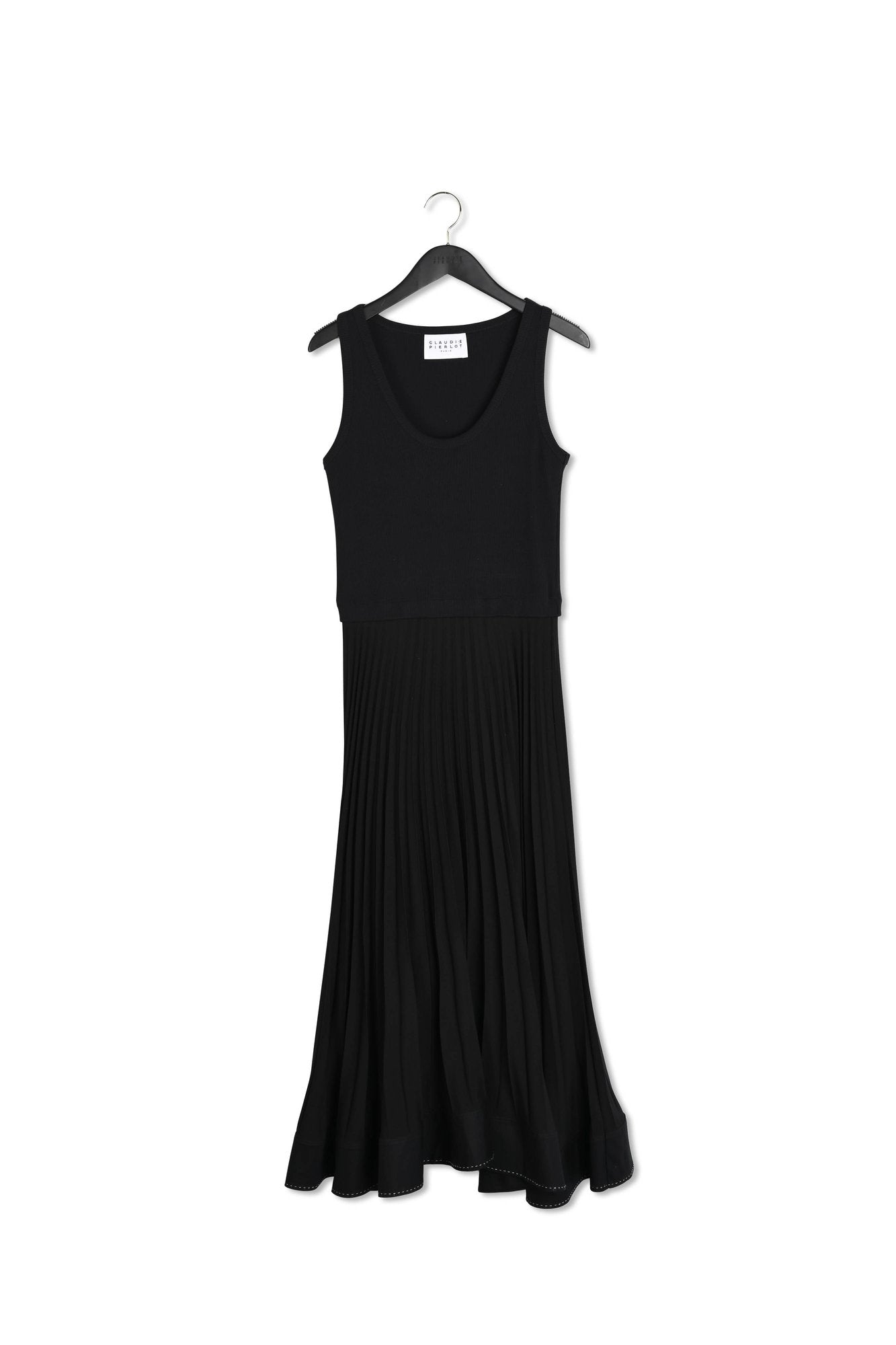 Robe longue trompe l'œil noire Faume - seconde main