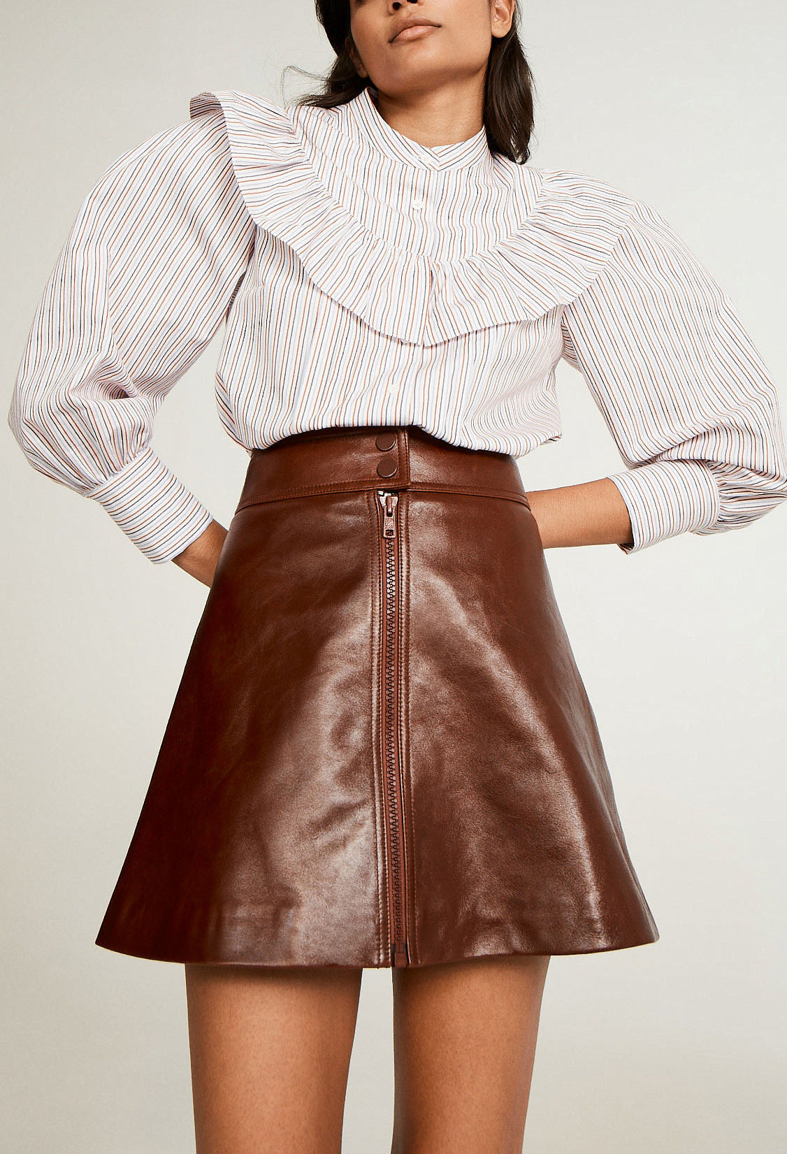 Mini-jupe zippée Faume - seconde main