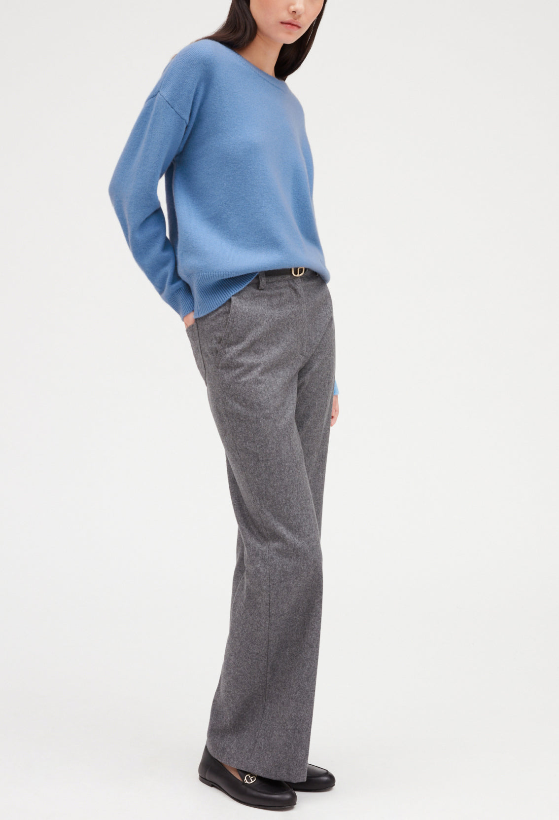 Pull bleu 100% cachemir Faume - seconde main