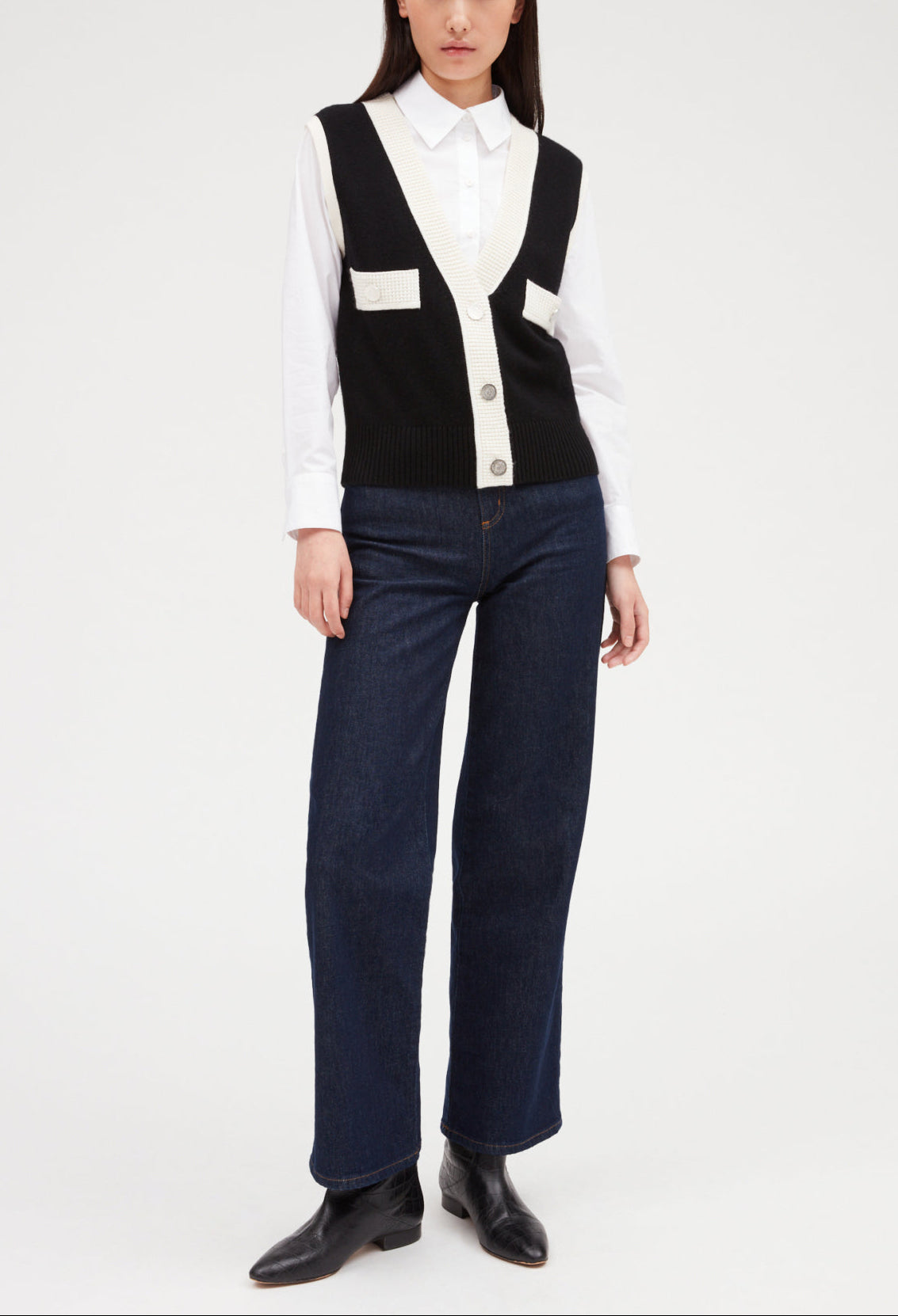 Pull sans manche maille Faume - seconde main