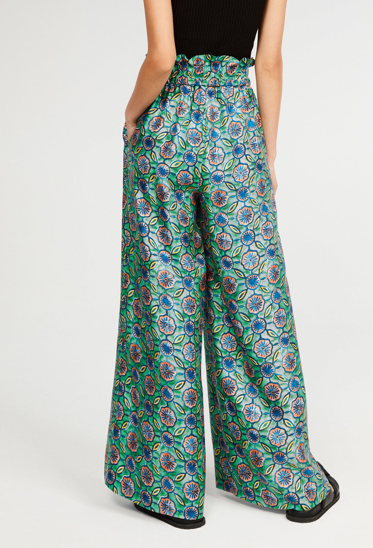 Pantalon à motifs évasé Faume - seconde main