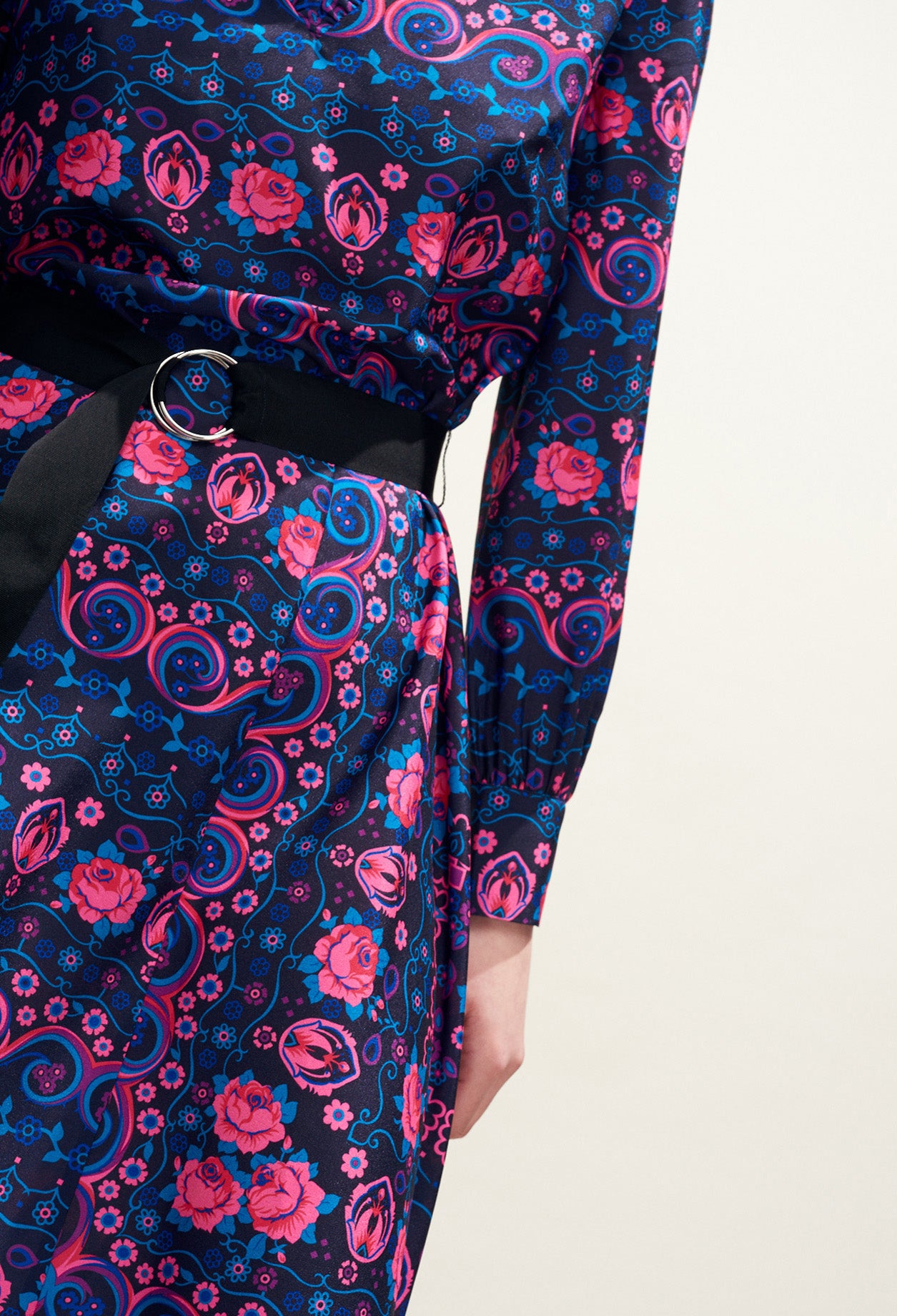 Robe asymétrique imprimé foulard Faume - seconde main