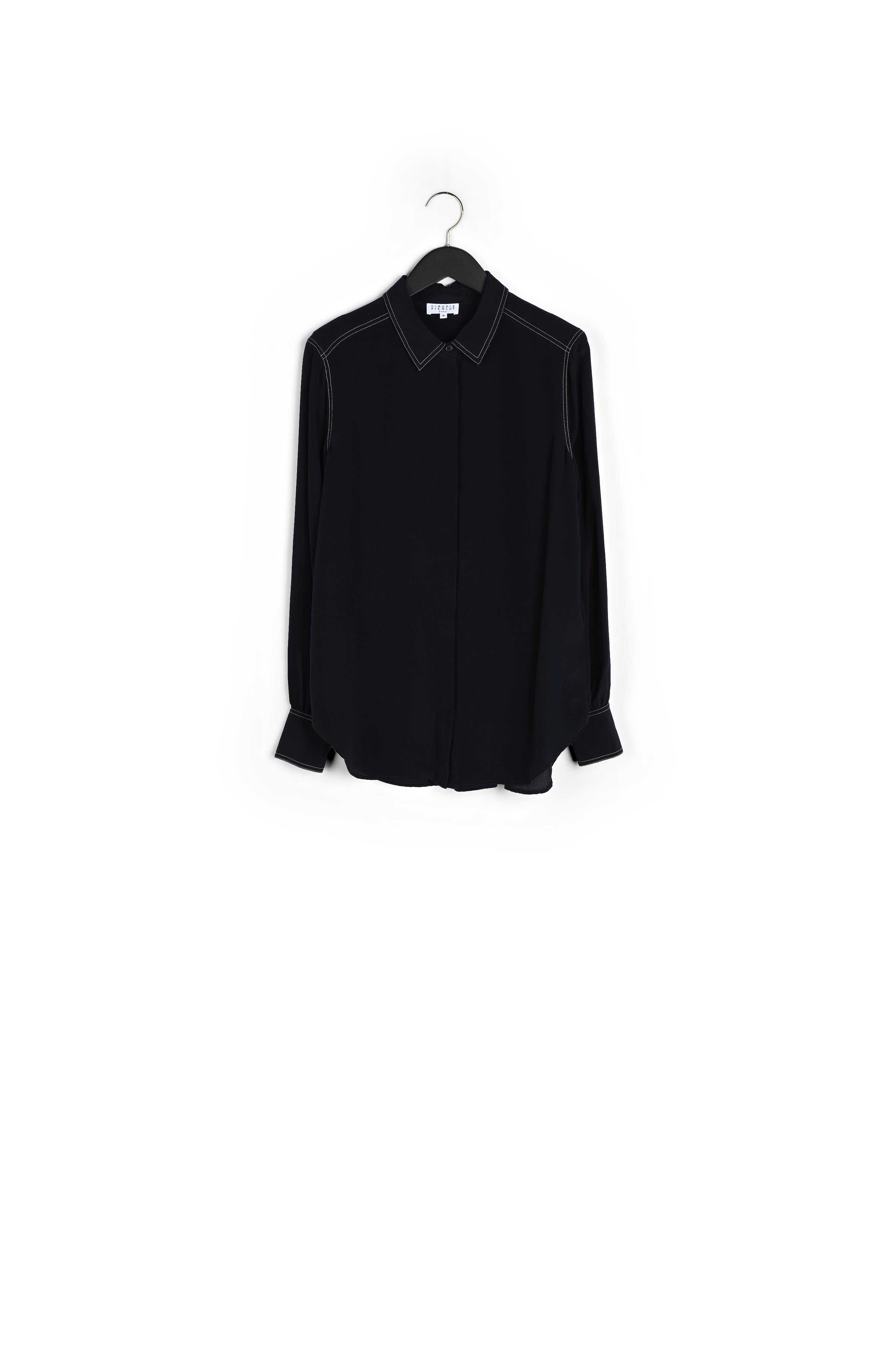 Chemise en soie détail surpiqure Faume - seconde main