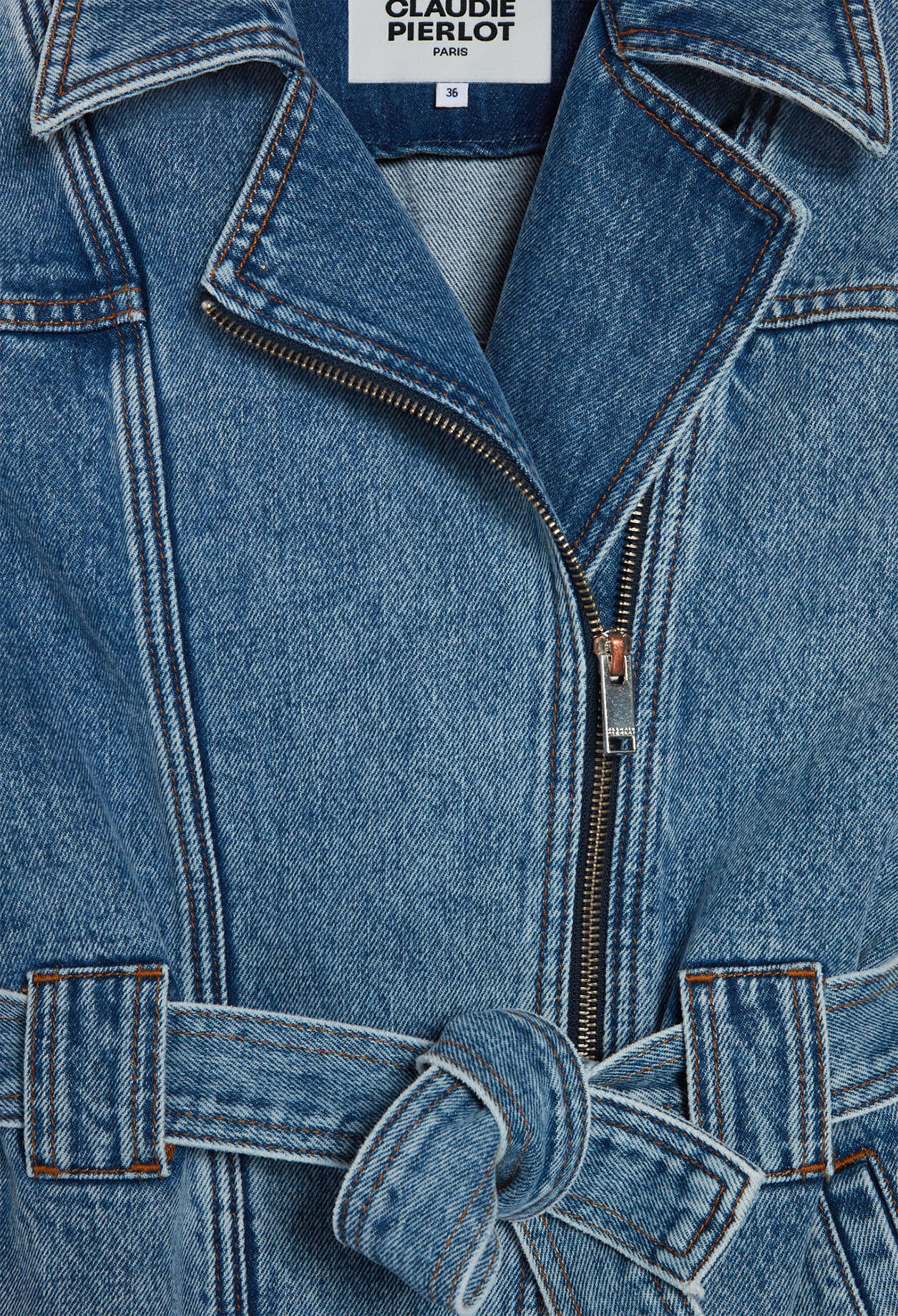 Veste denim ceinturée Faume - seconde main