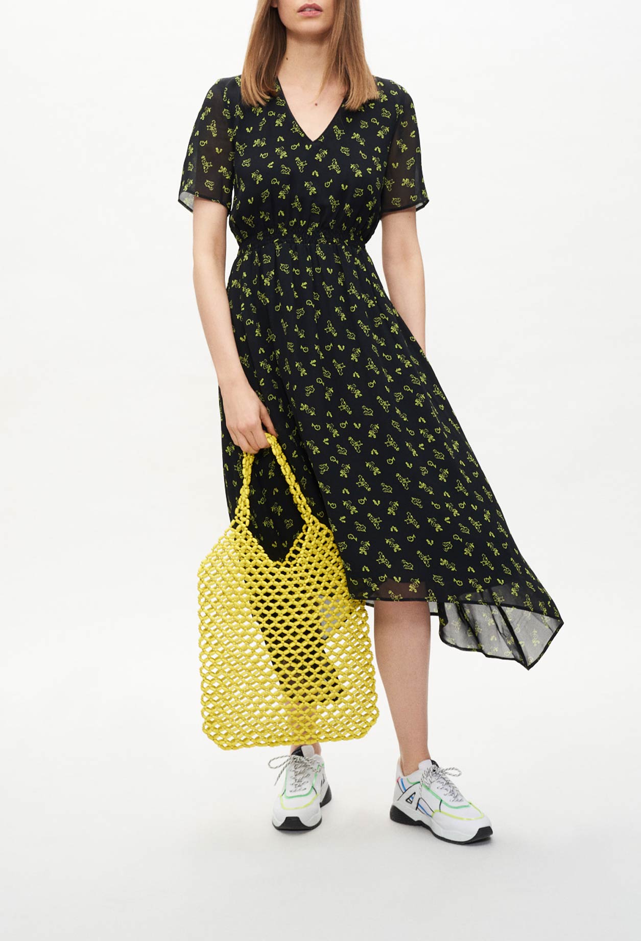 Robe longue fleurie à pans Faume - seconde main