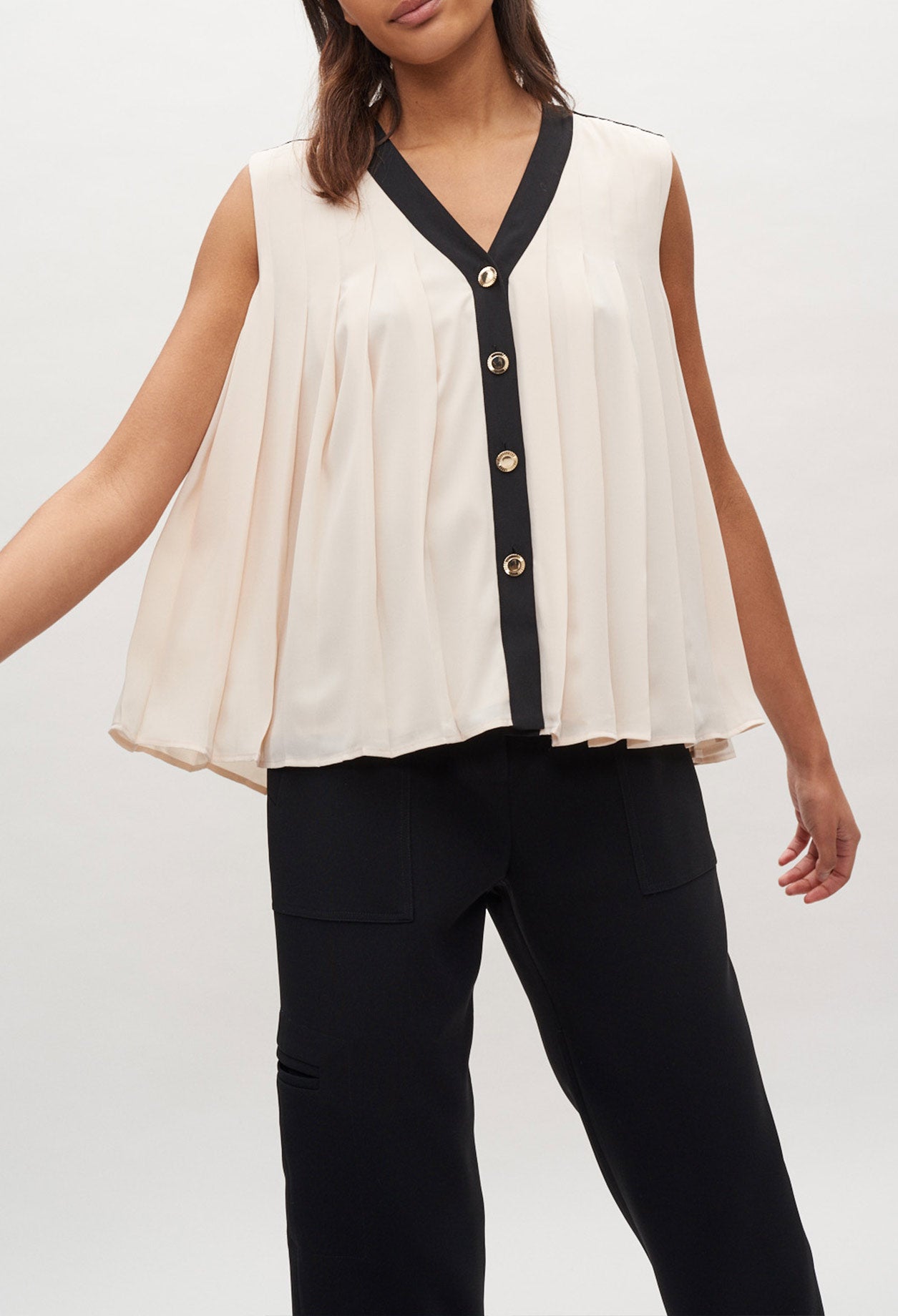 Top sans manches plissé Faume - seconde main