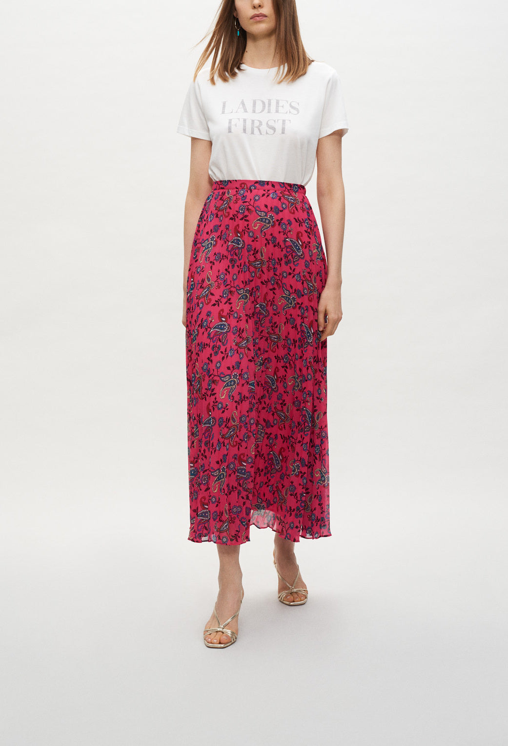 Jupe longue à motifs cachemire Faume - seconde main