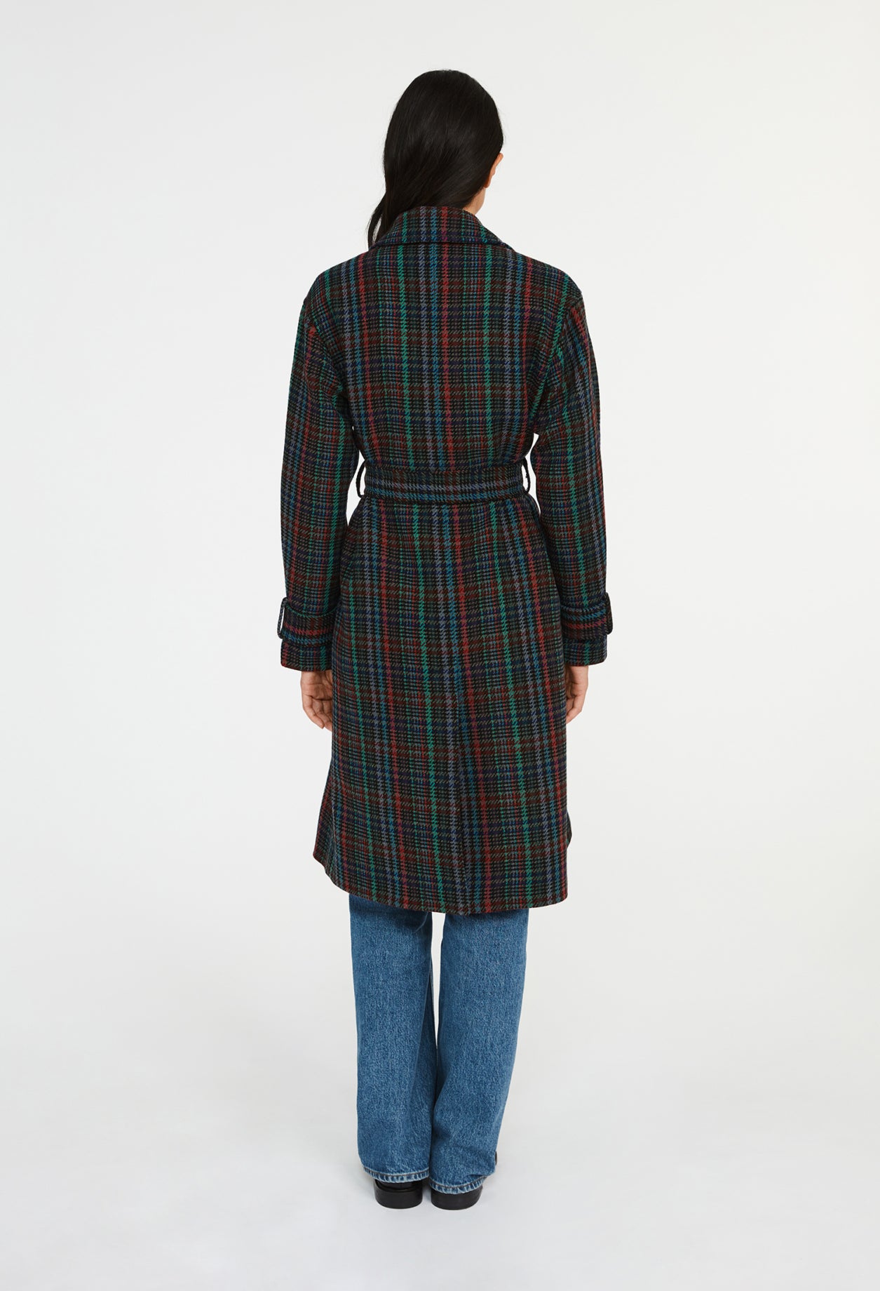 Manteau peignoir à motif tartan Faume - seconde main