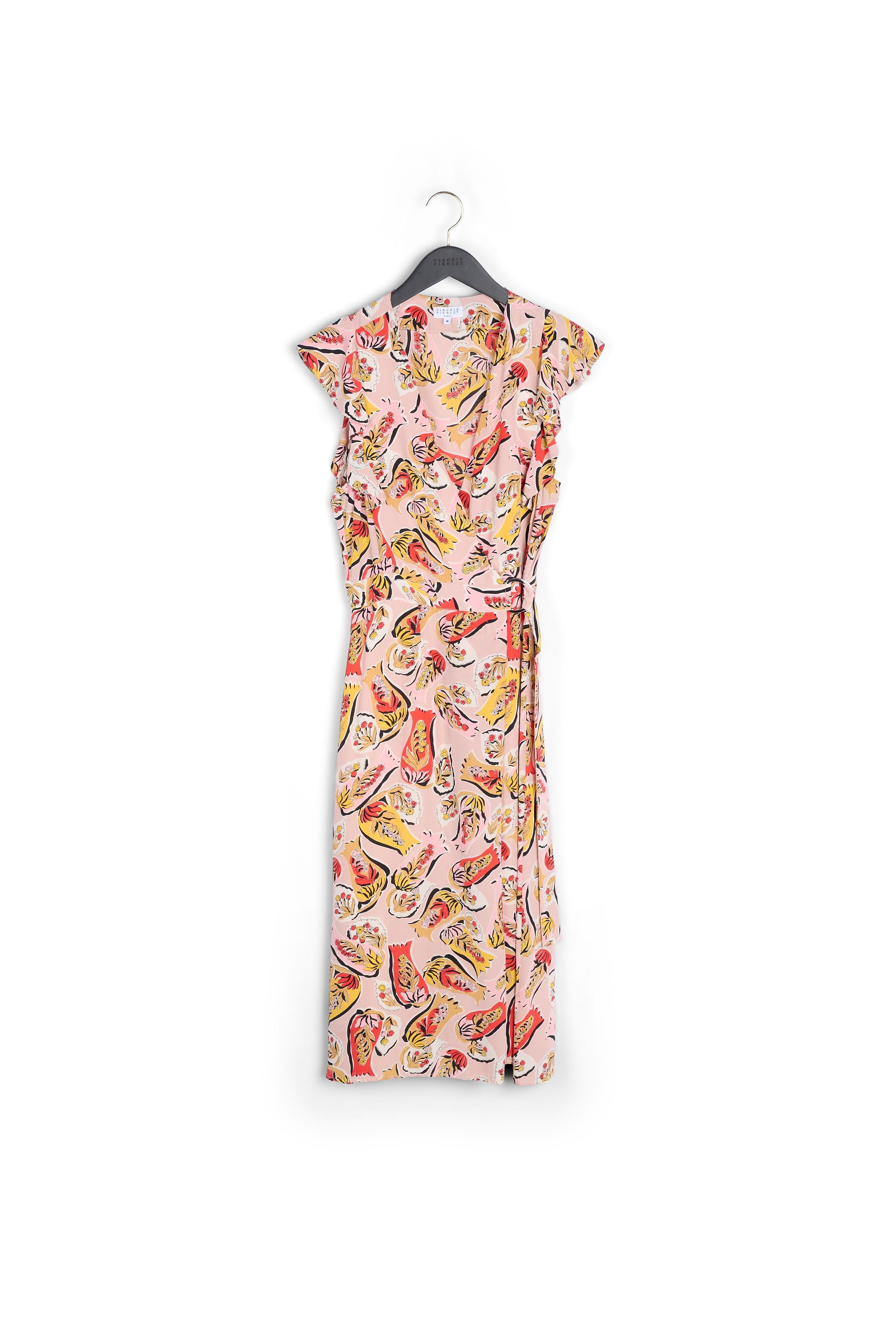 Robe portefeuille imprimée foulard Faume - seconde main