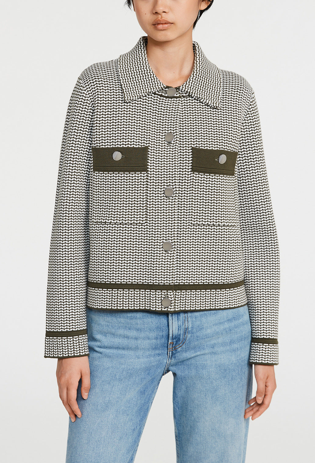 Cardigan maille à motifs graphiques Faume - seconde main