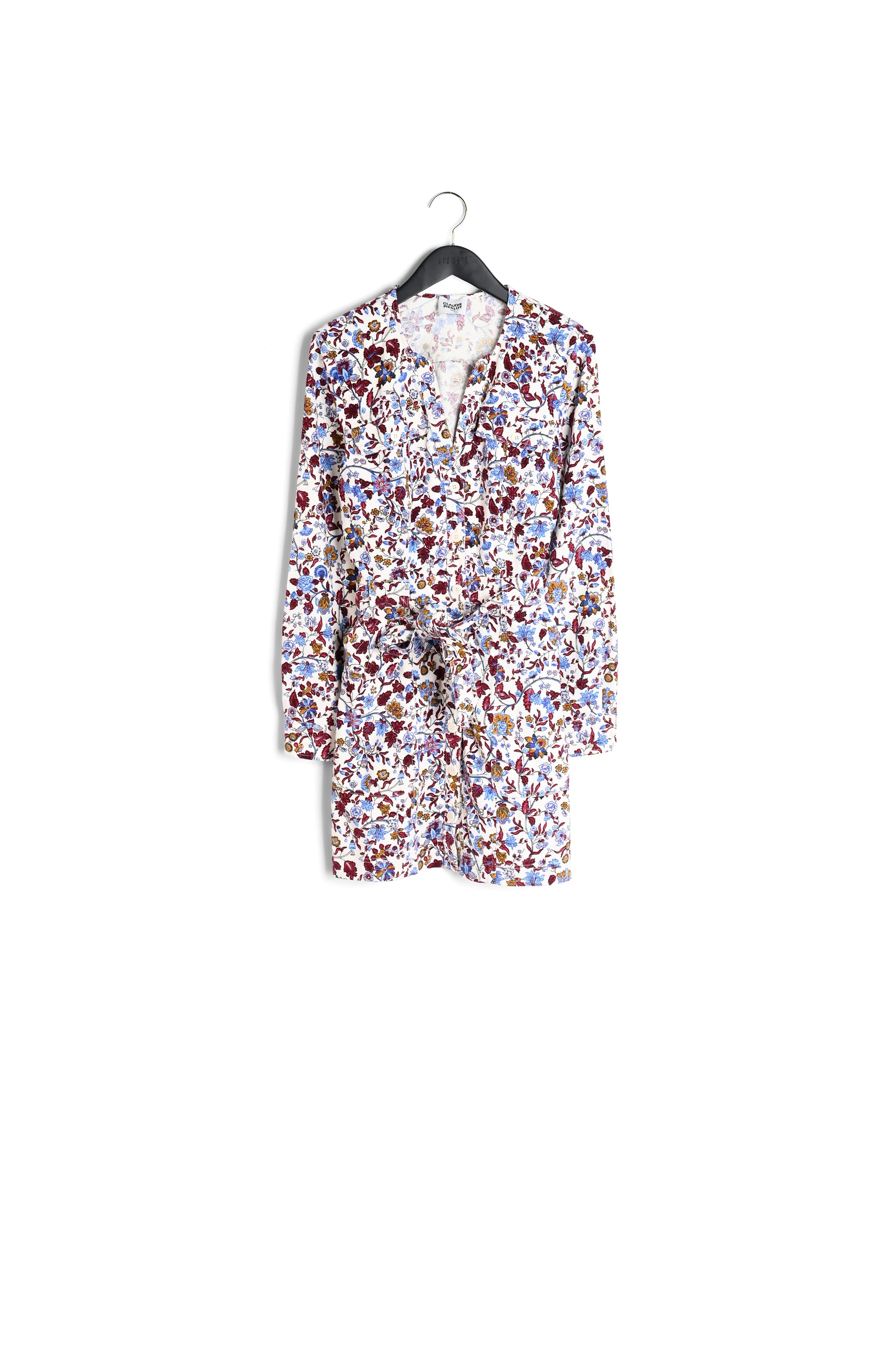 Robe courte imprimée fleurie coton Faume - seconde main