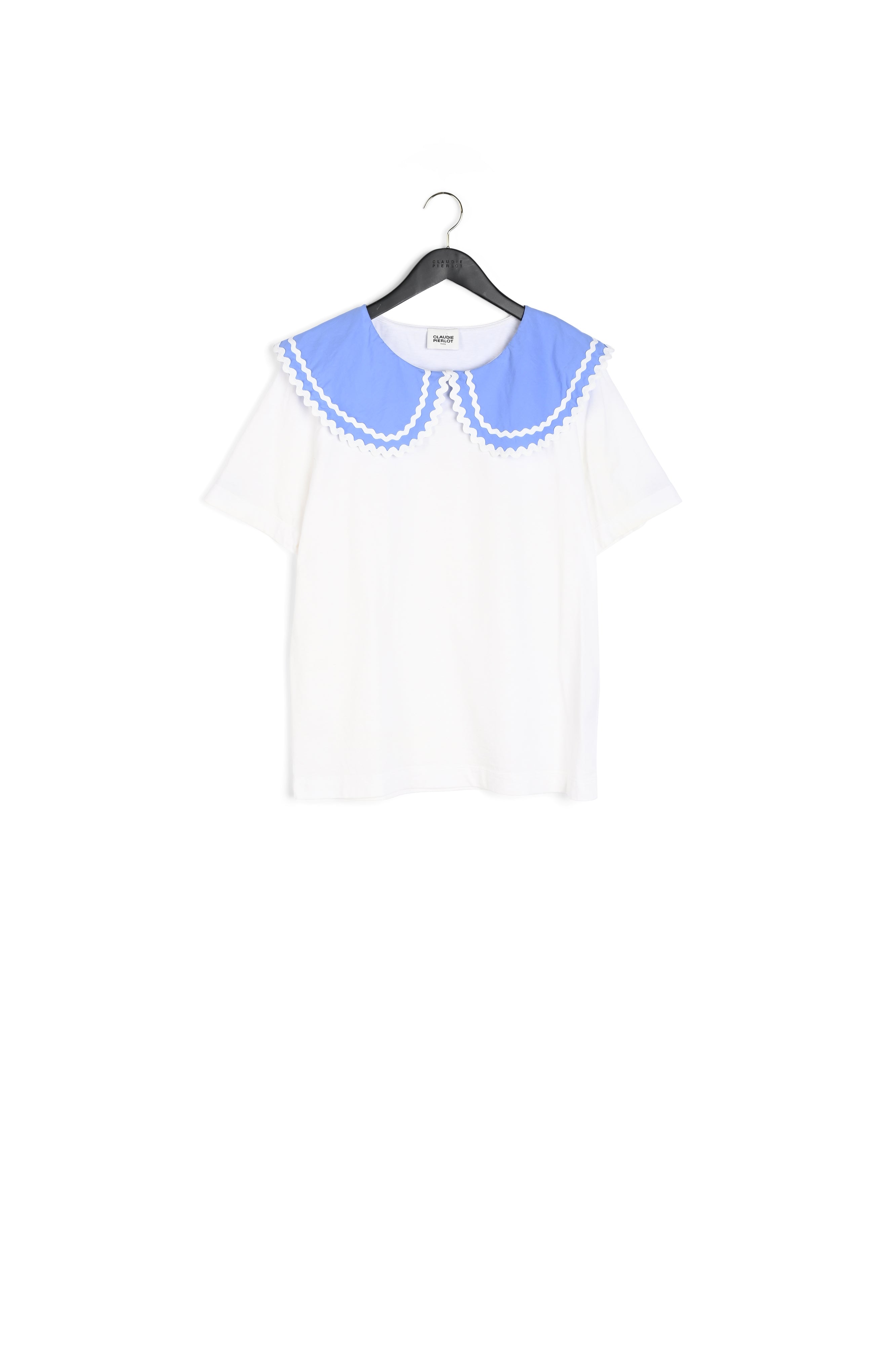 T-shirt col claudine écru Faume - seconde main