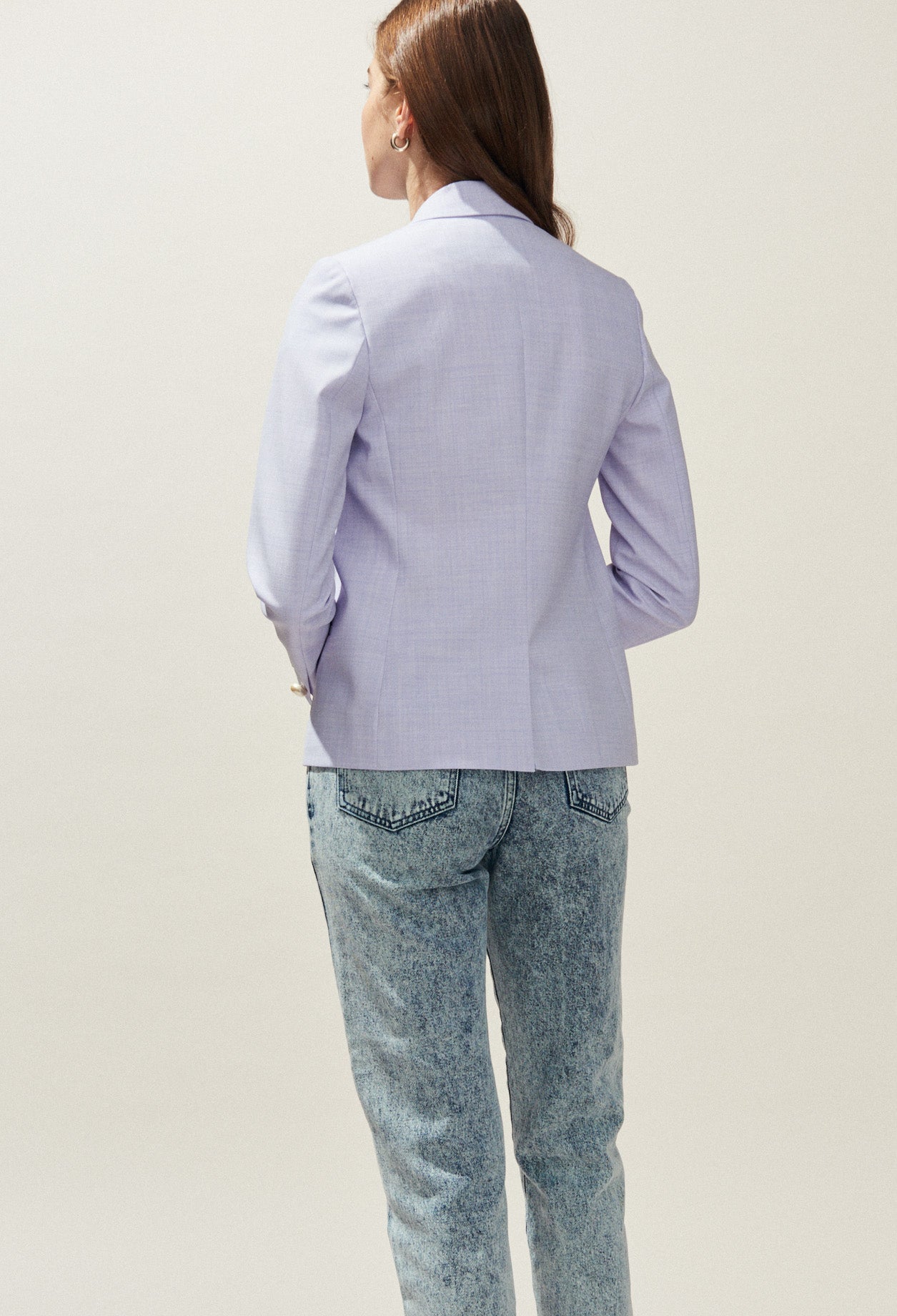 Veste tailleur croisée boutons perles Faume - seconde main