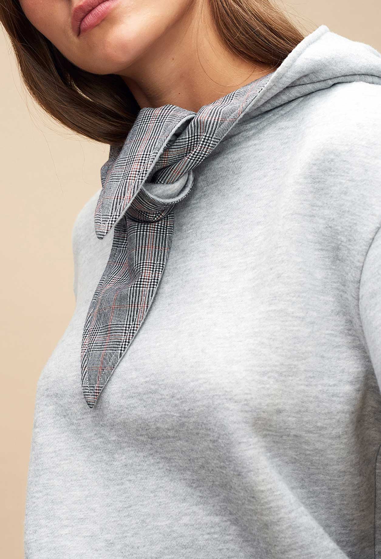 Sweat a capuche motif carreaux Faume - seconde main