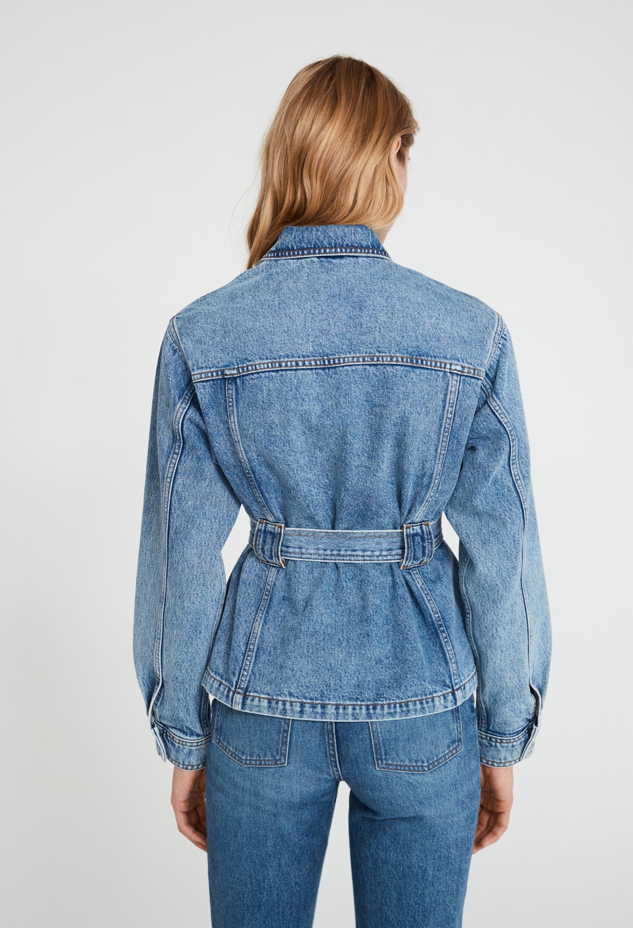 Veste denim ceinturée Faume - seconde main