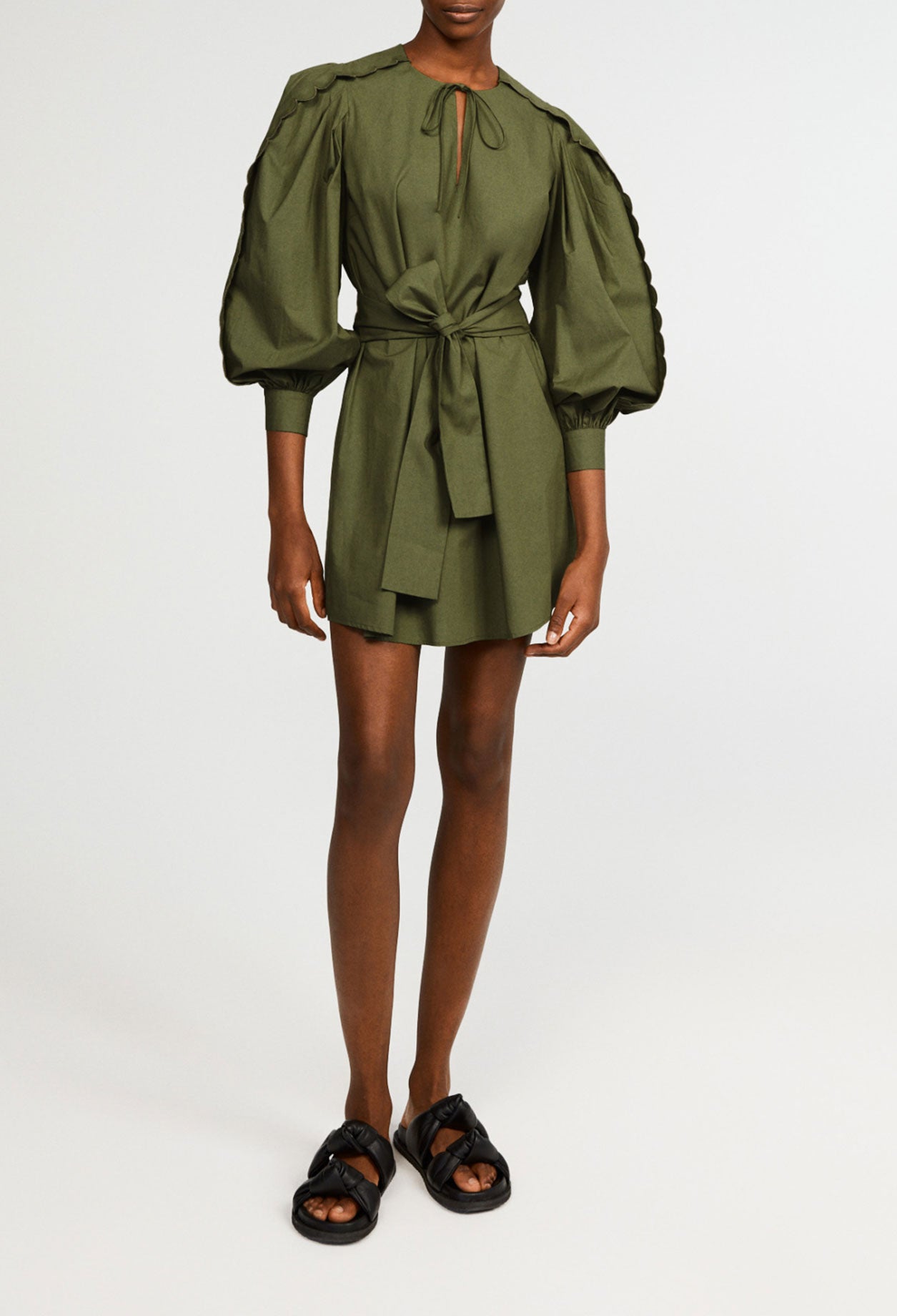 Robe courte ceinturée en coton bio Faume - seconde main