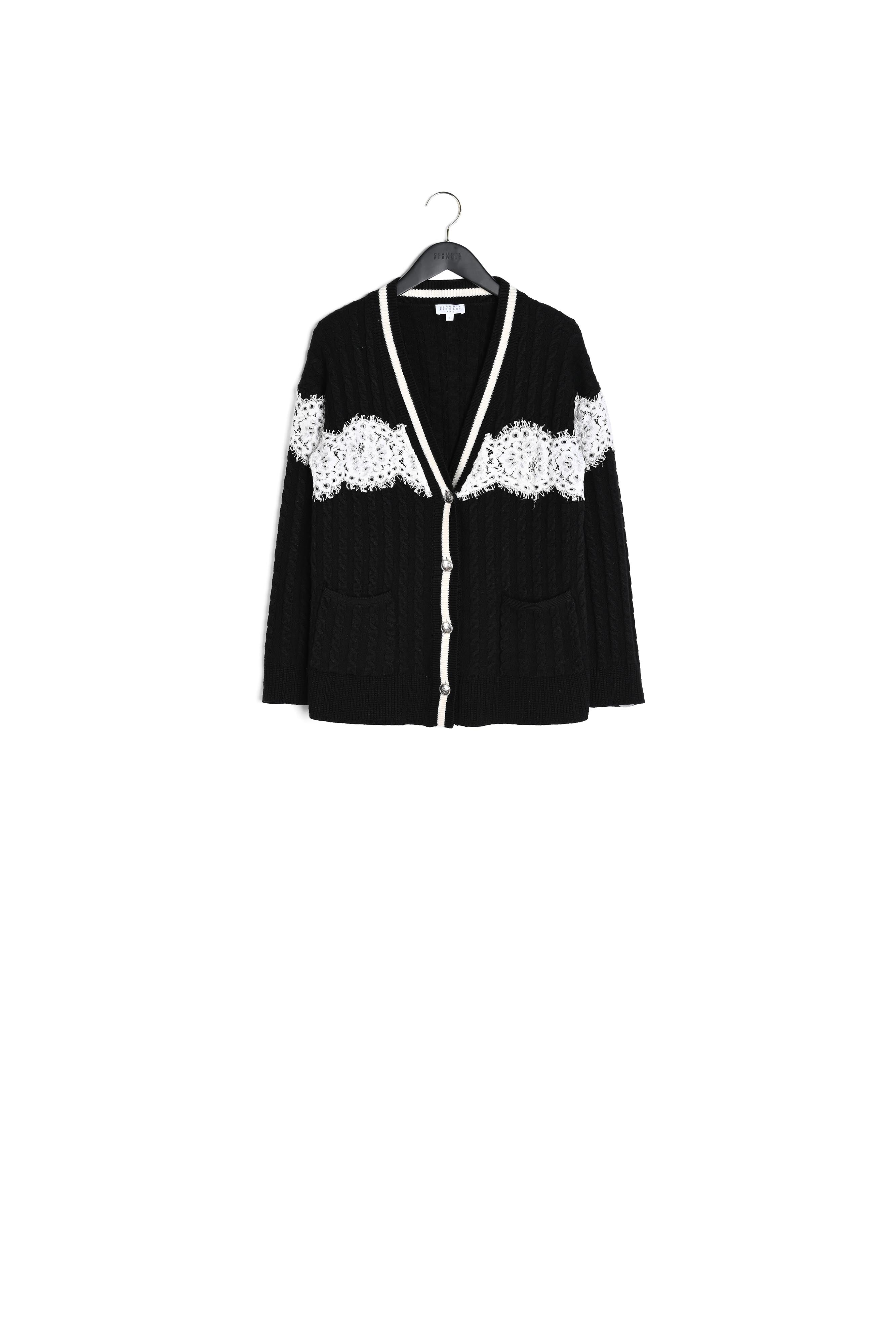 Cardigan détail dentelle Faume - seconde main