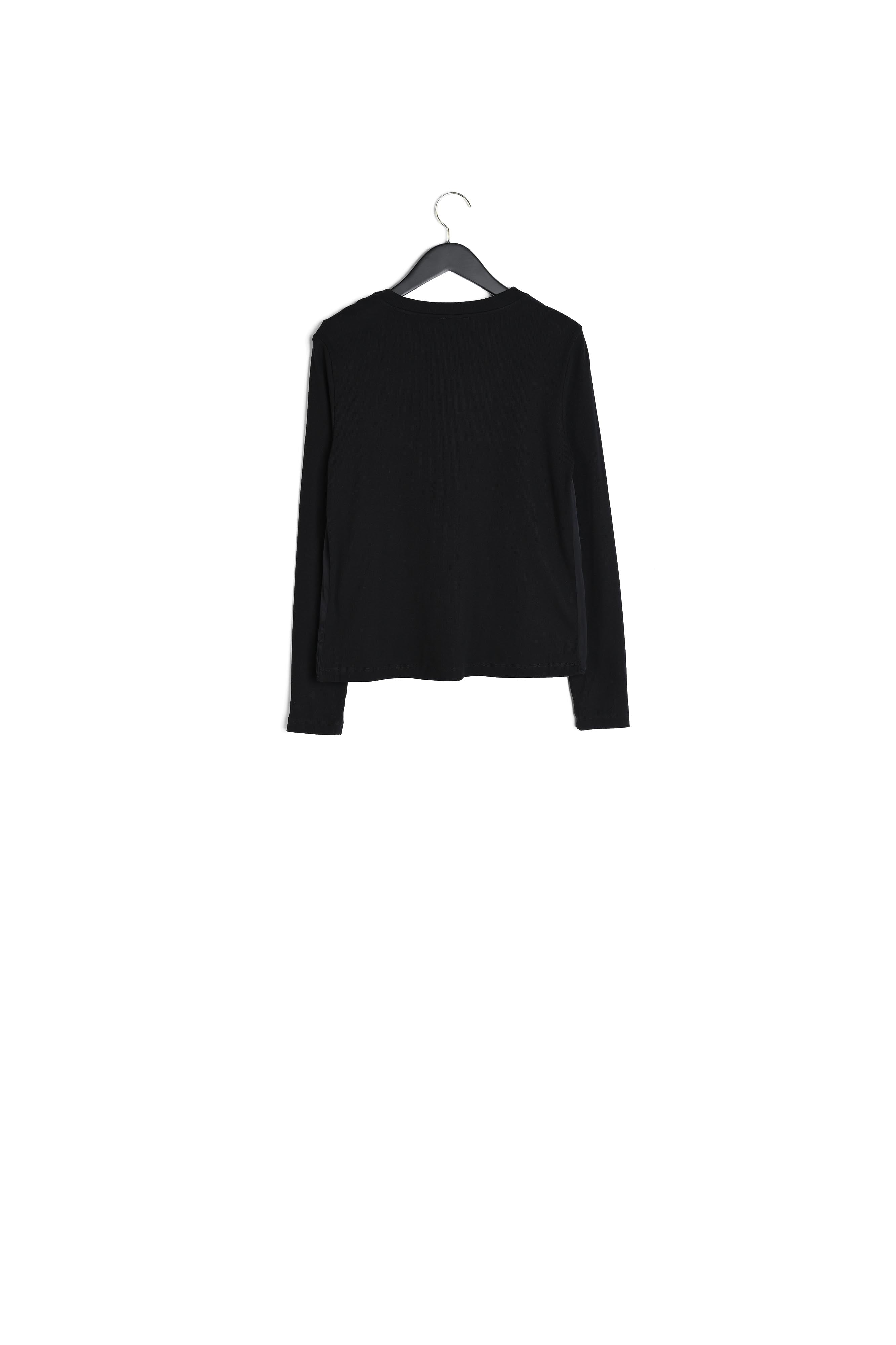 T-shirt noir à boutons Faume - seconde main