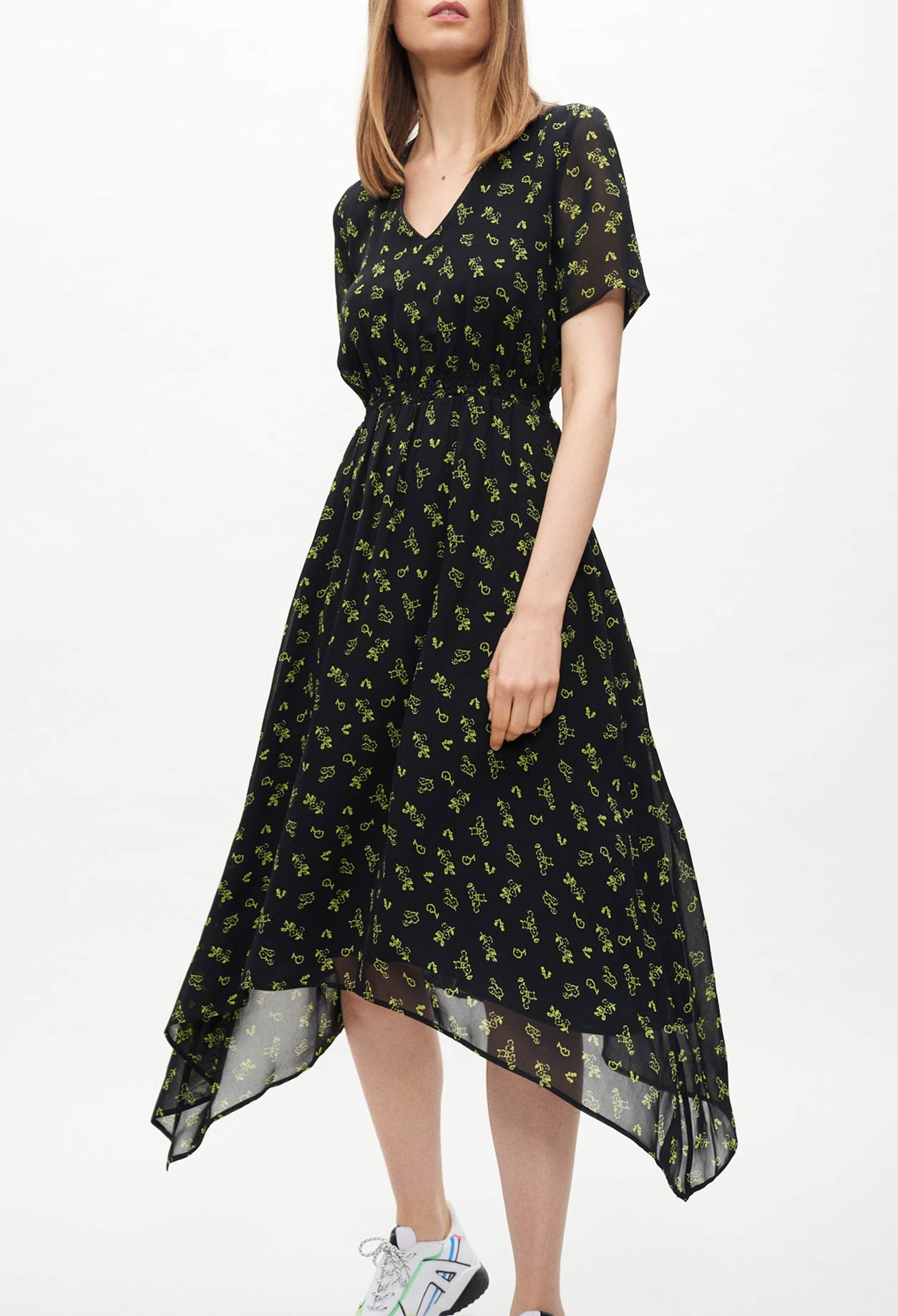 Robe longue fleurie à pans Faume - seconde main